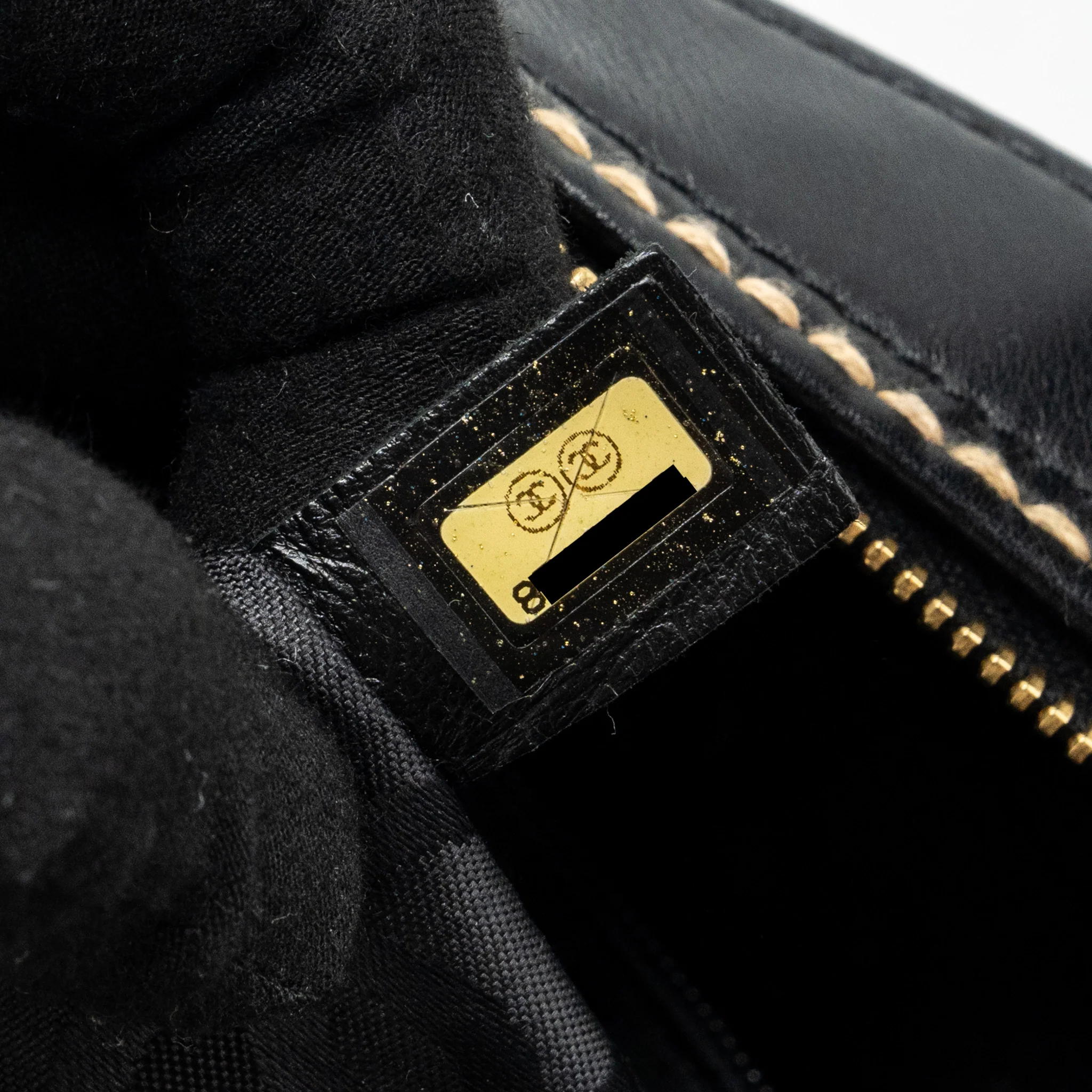 Chanel Vintage wild stitch zip tote bag calfskin black GHW - Image 13
