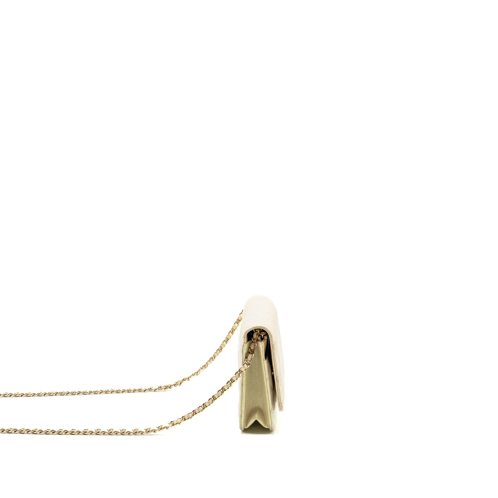 Chanel Wallet on Chain Lambskin Iridescent Ivory LGHW - Image 3