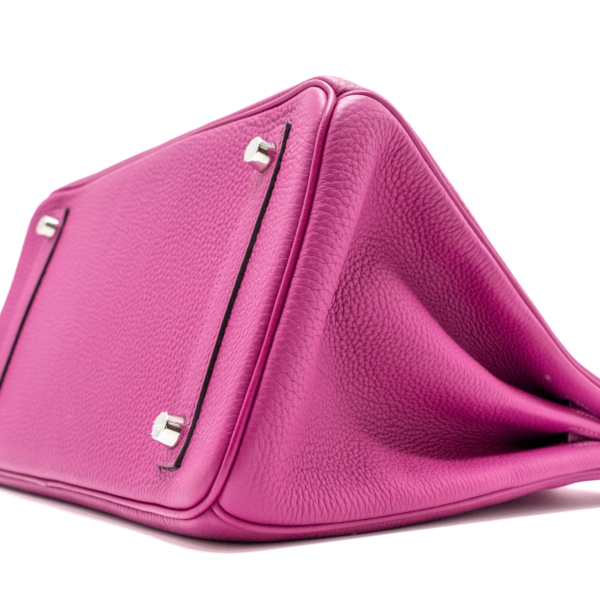 Hermes birkin 30 togo rose pourpre SHW stamp A - Image 8
