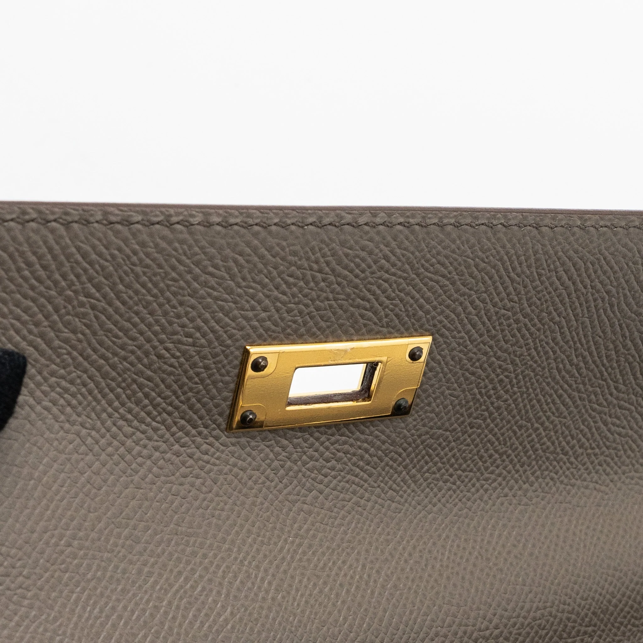 Hermes kelly28 sellier epsom gris etain GHW stamp D - Image 14