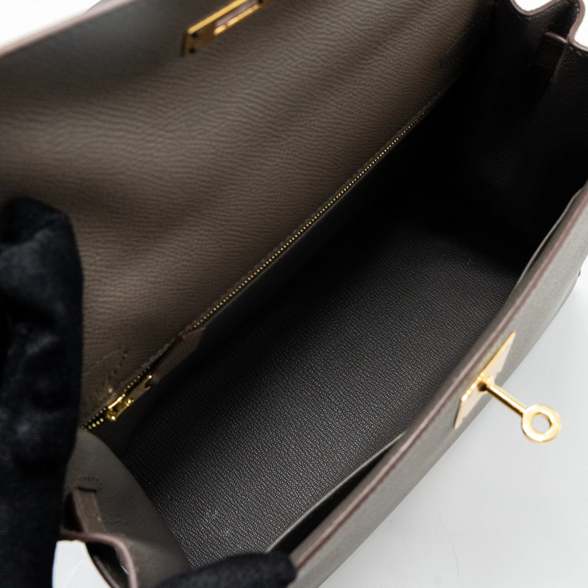 Hermes kelly28 sellier epsom gris etain GHW stamp D - Image 16
