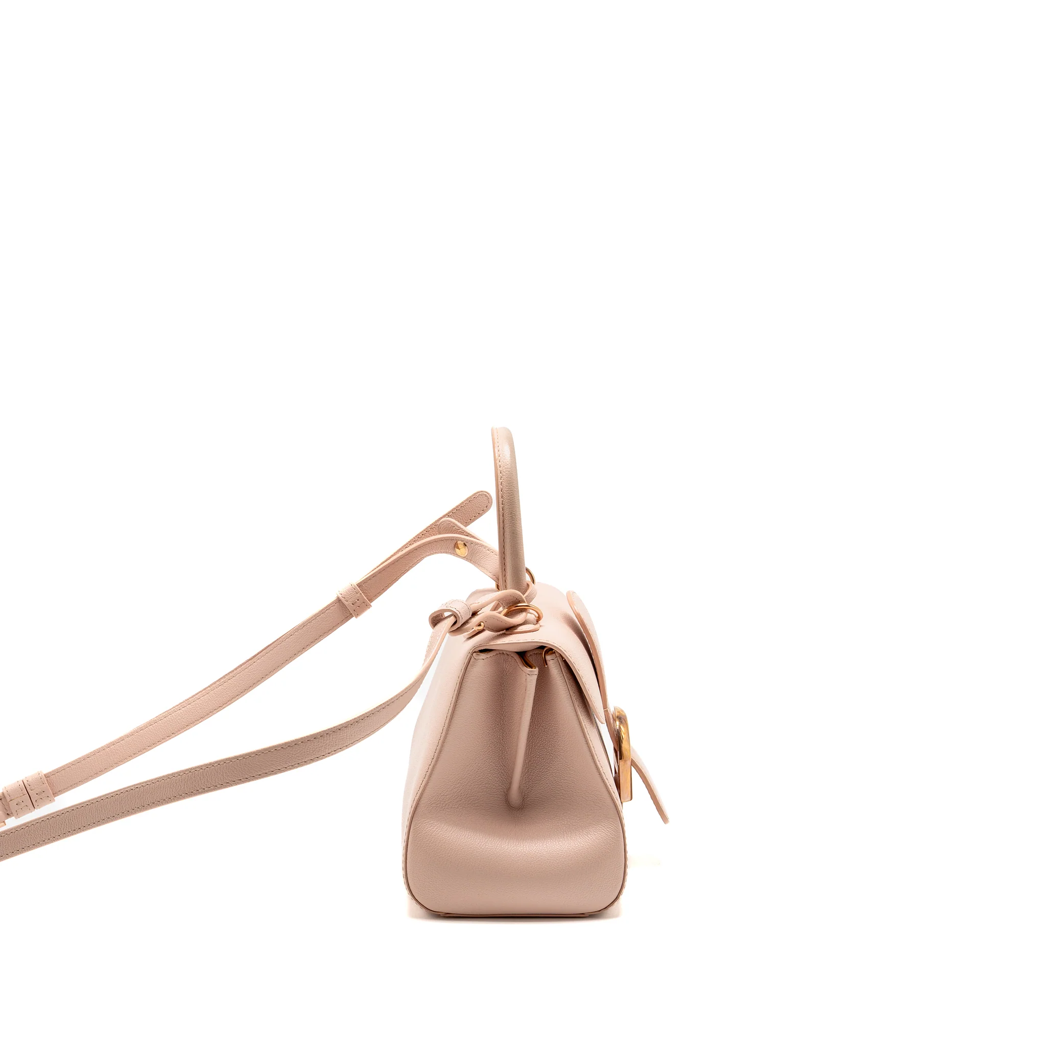 Delvaux mini brilliant bag grained calfskin light pink RGHW - Image 3
