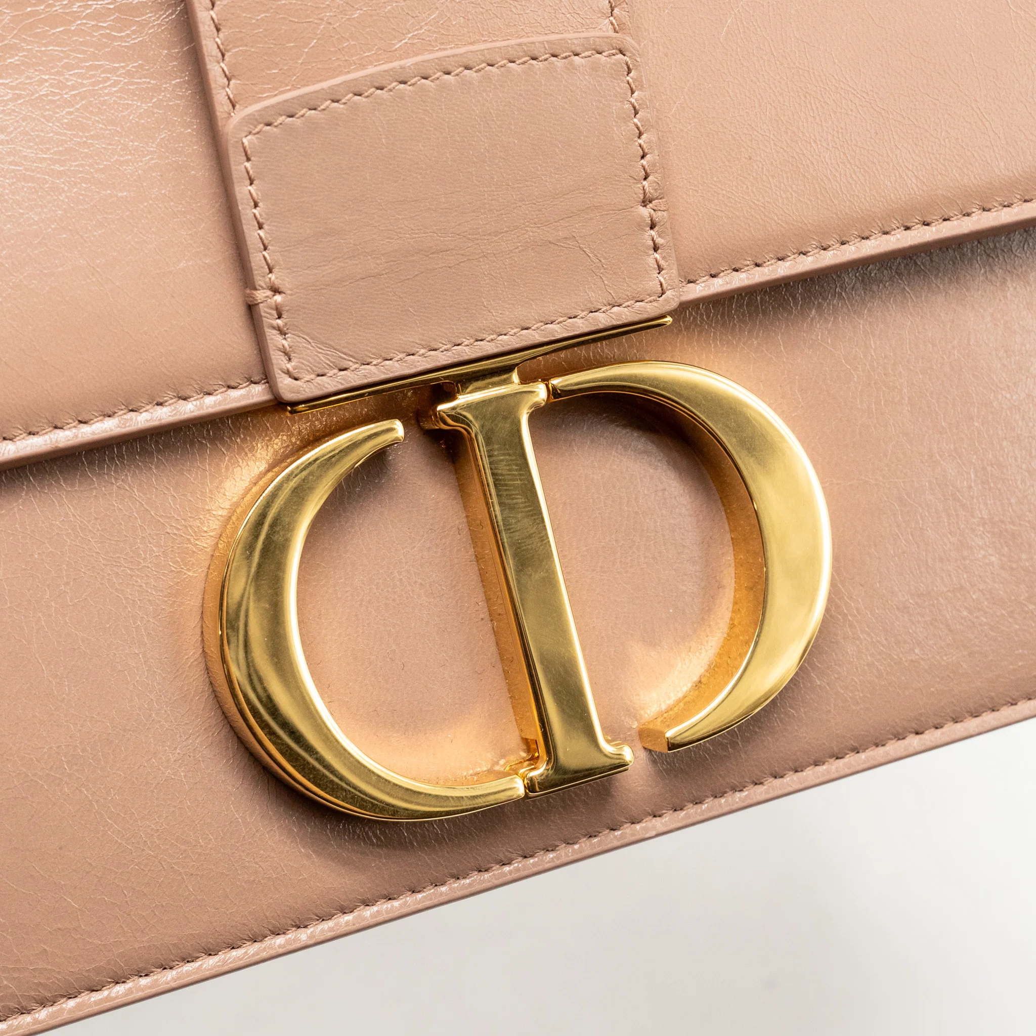 Dior 30 Montaigne Bag Calfskin Dark Beige GHW - Image 12