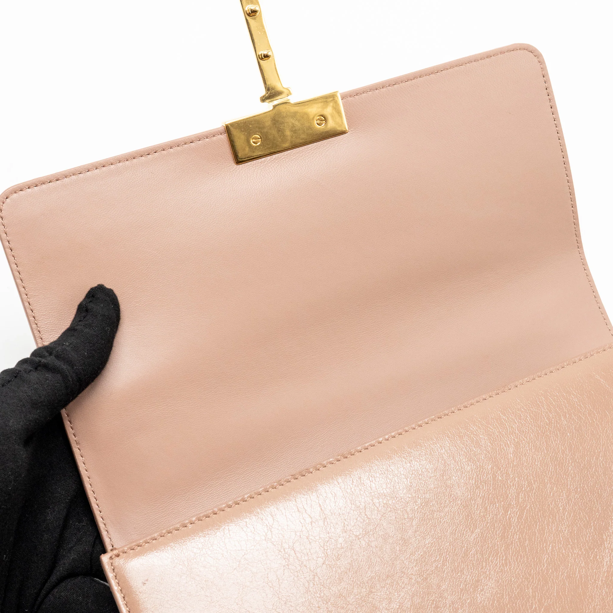 Dior 30 Montaigne Bag Calfskin Dark Beige GHW - Image 14