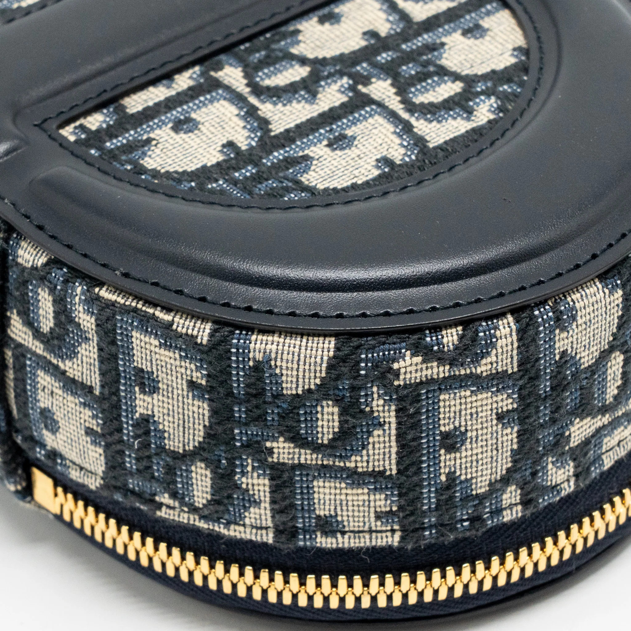 Dior CD Signature Oval Camera Bag Oblique Jacquard Blue GHW - Image 10