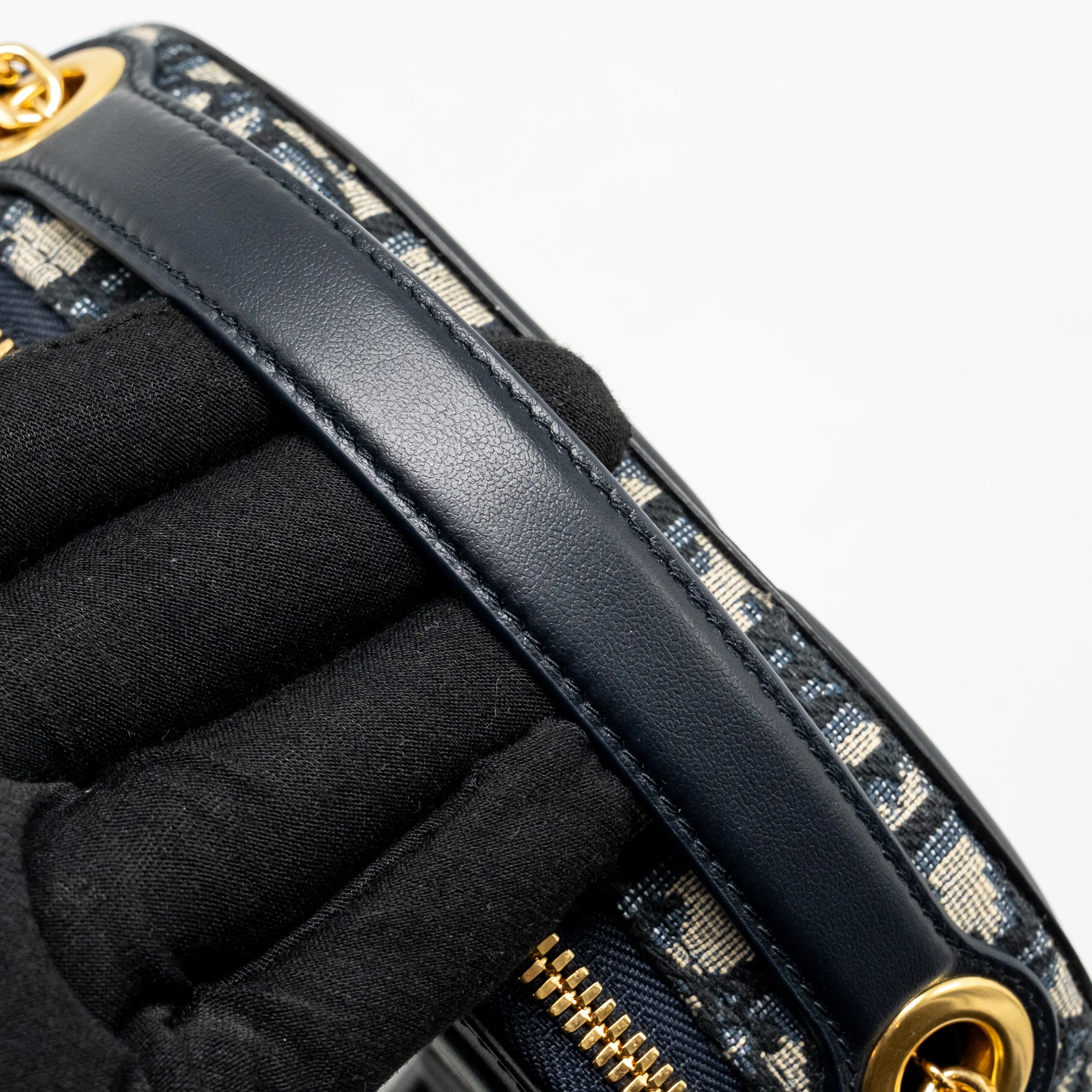 Dior CD Signature Oval Camera Bag Oblique Jacquard Blue GHW - Image 11