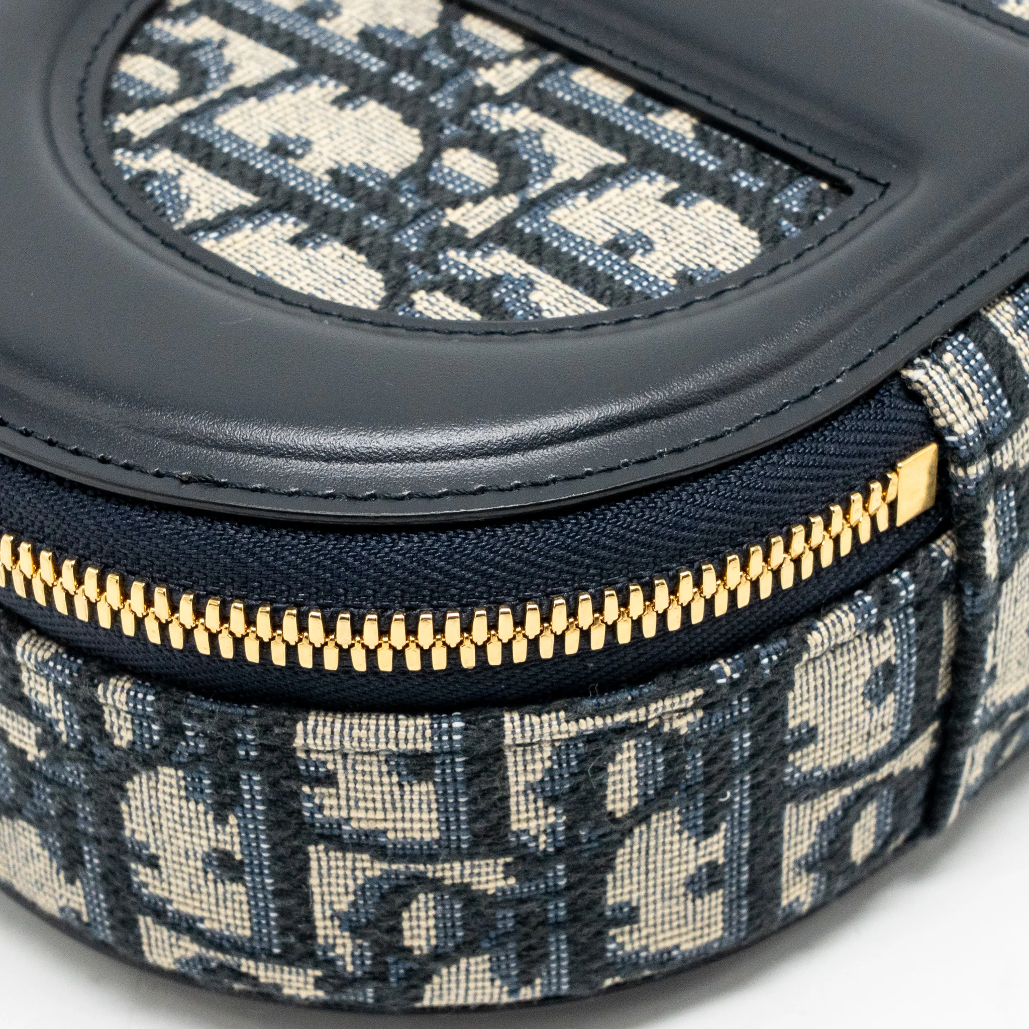 Dior CD Signature Oval Camera Bag Oblique Jacquard Blue GHW - Image 7