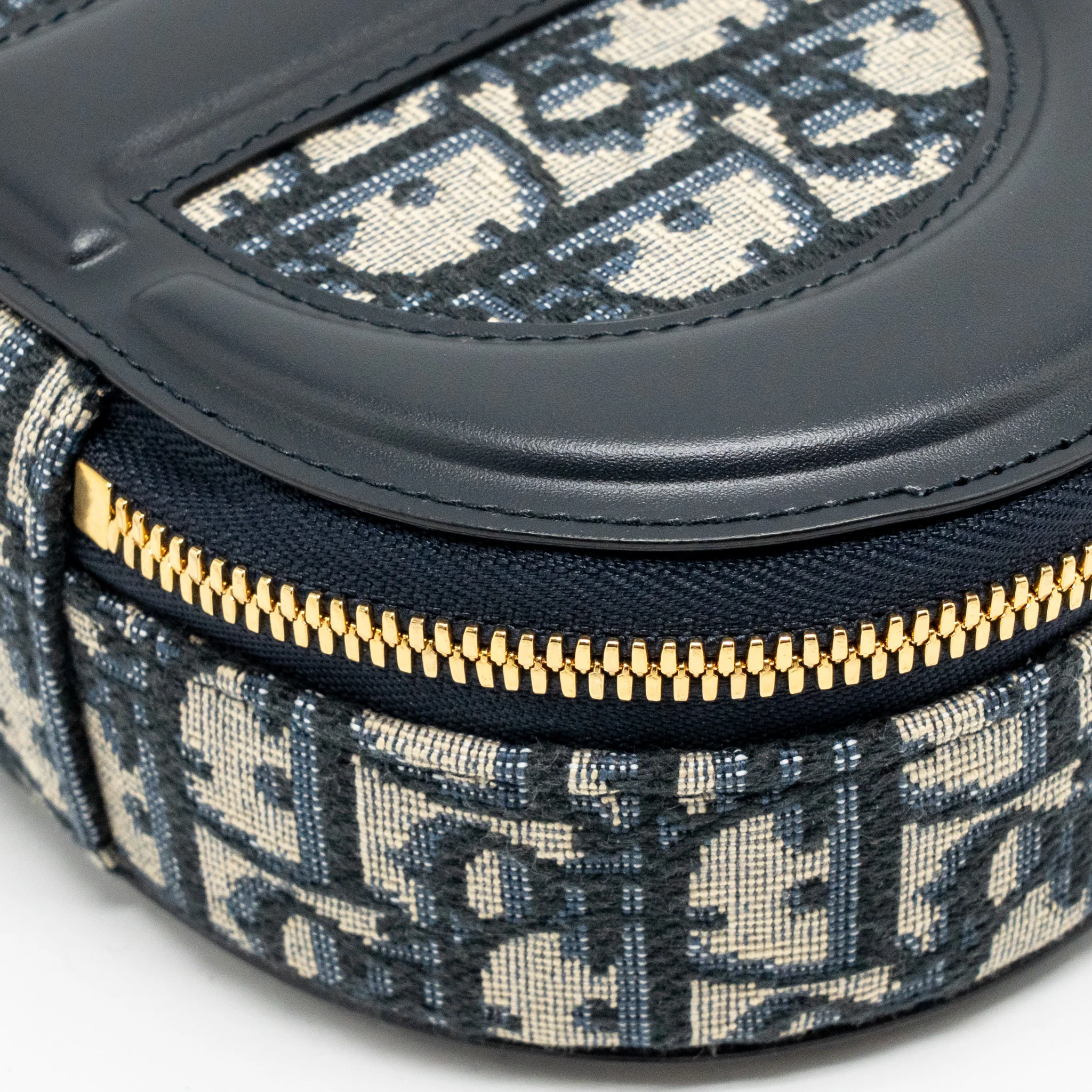 Dior CD Signature Oval Camera Bag Oblique Jacquard Blue GHW - Image 8