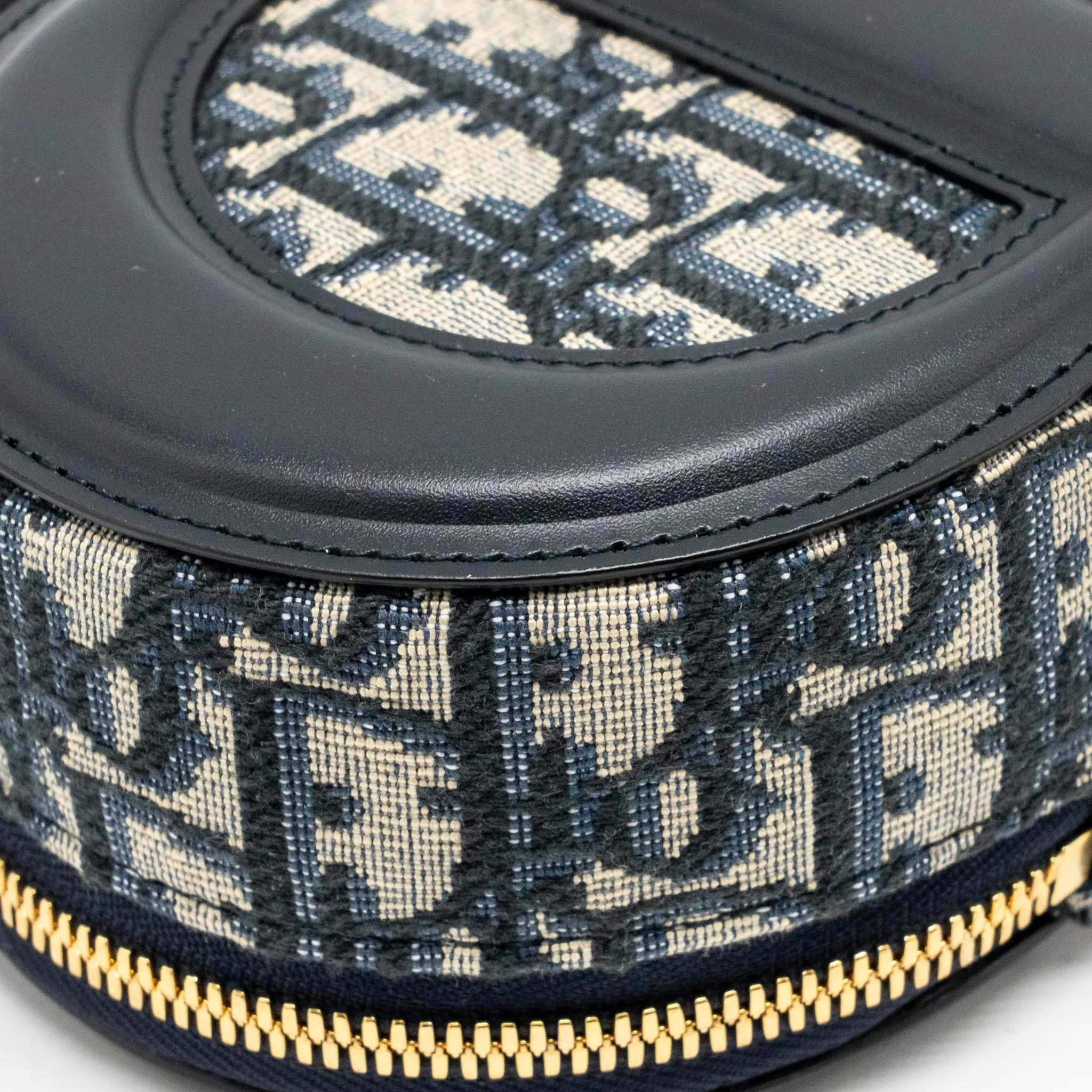 Dior CD Signature Oval Camera Bag Oblique Jacquard Blue GHW - Image 9