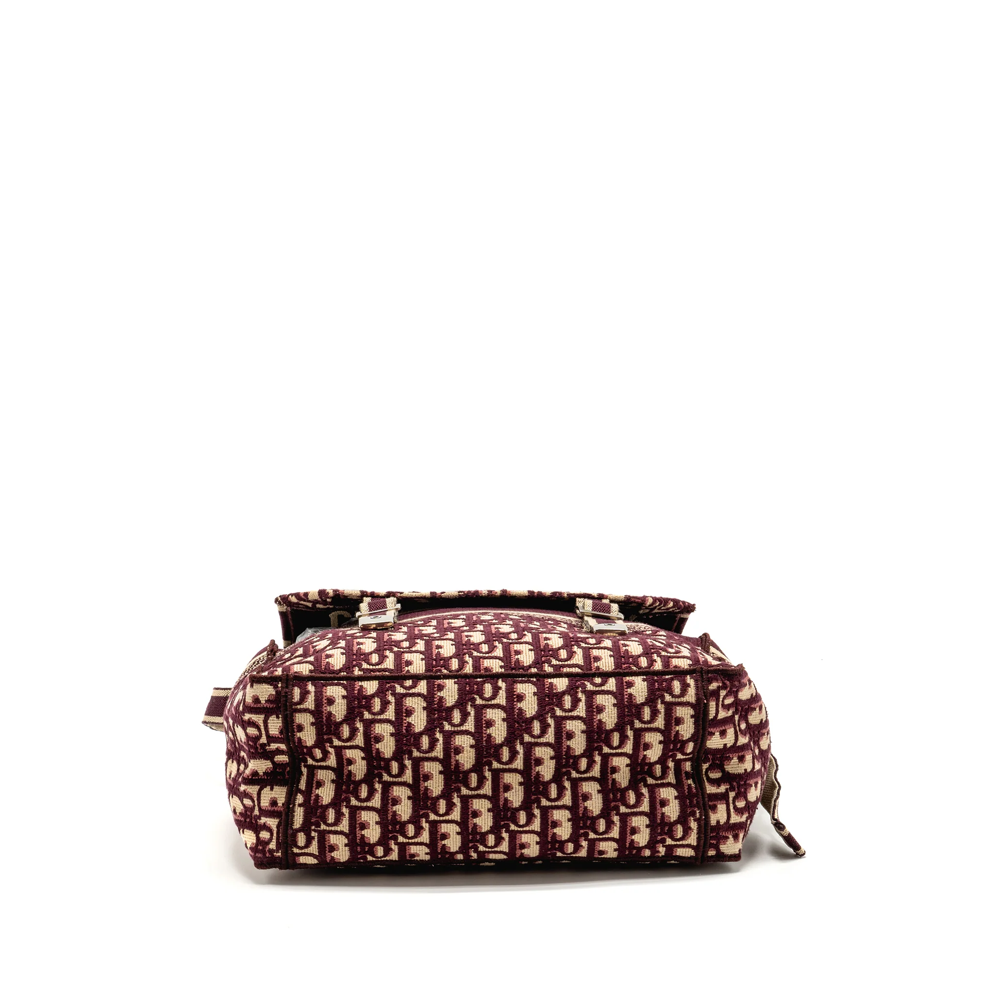 Dior Crossbody Messenger Bag Oblique Canvas Burgundy/Beige SHW - Image 5