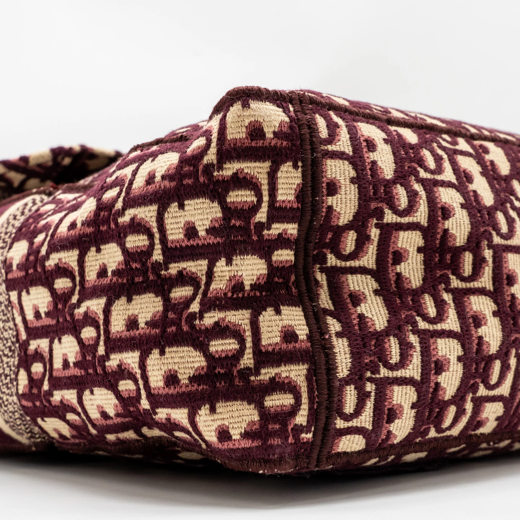 Dior Crossbody Messenger Bag Oblique Canvas Burgundy/Beige SHW - Image 6