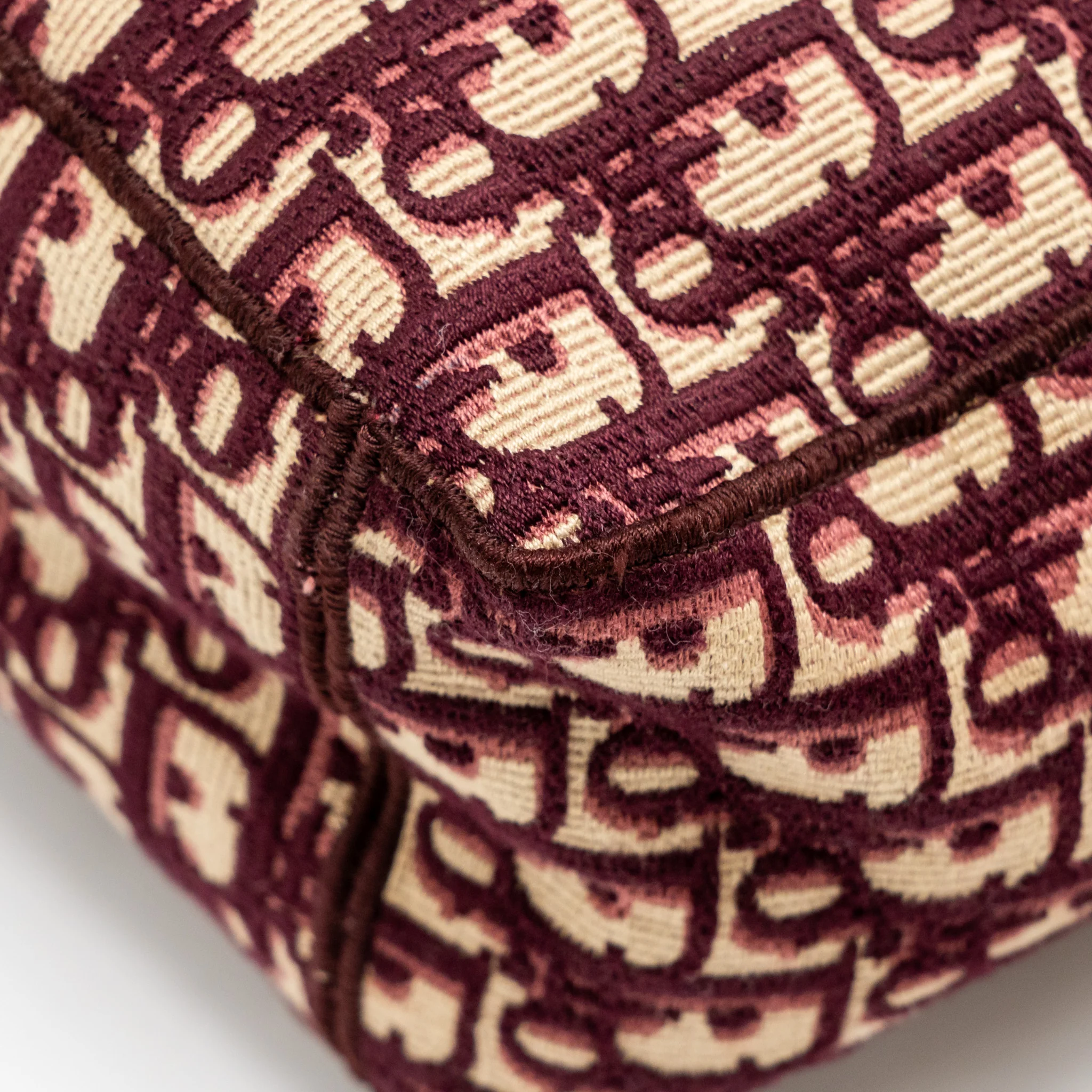 Dior Crossbody Messenger Bag Oblique Canvas Burgundy/Beige SHW - Image 8
