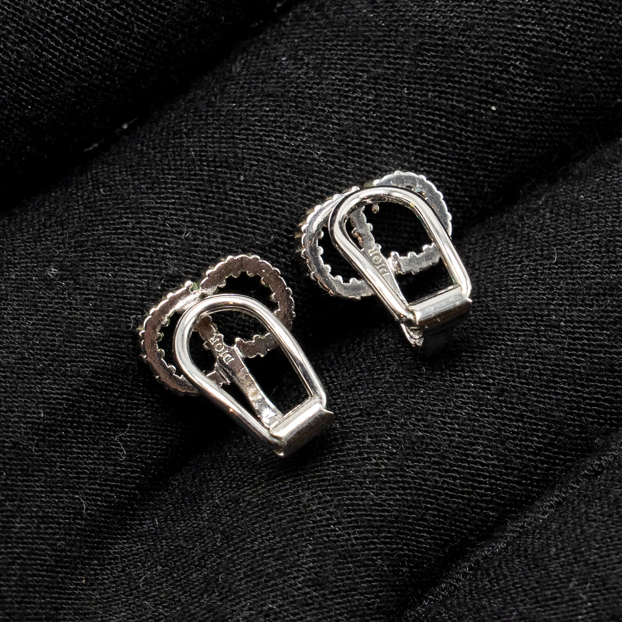 Dior Crystal CD Ear Clips Silver/Gold Tone (sell in a set) - Image 4