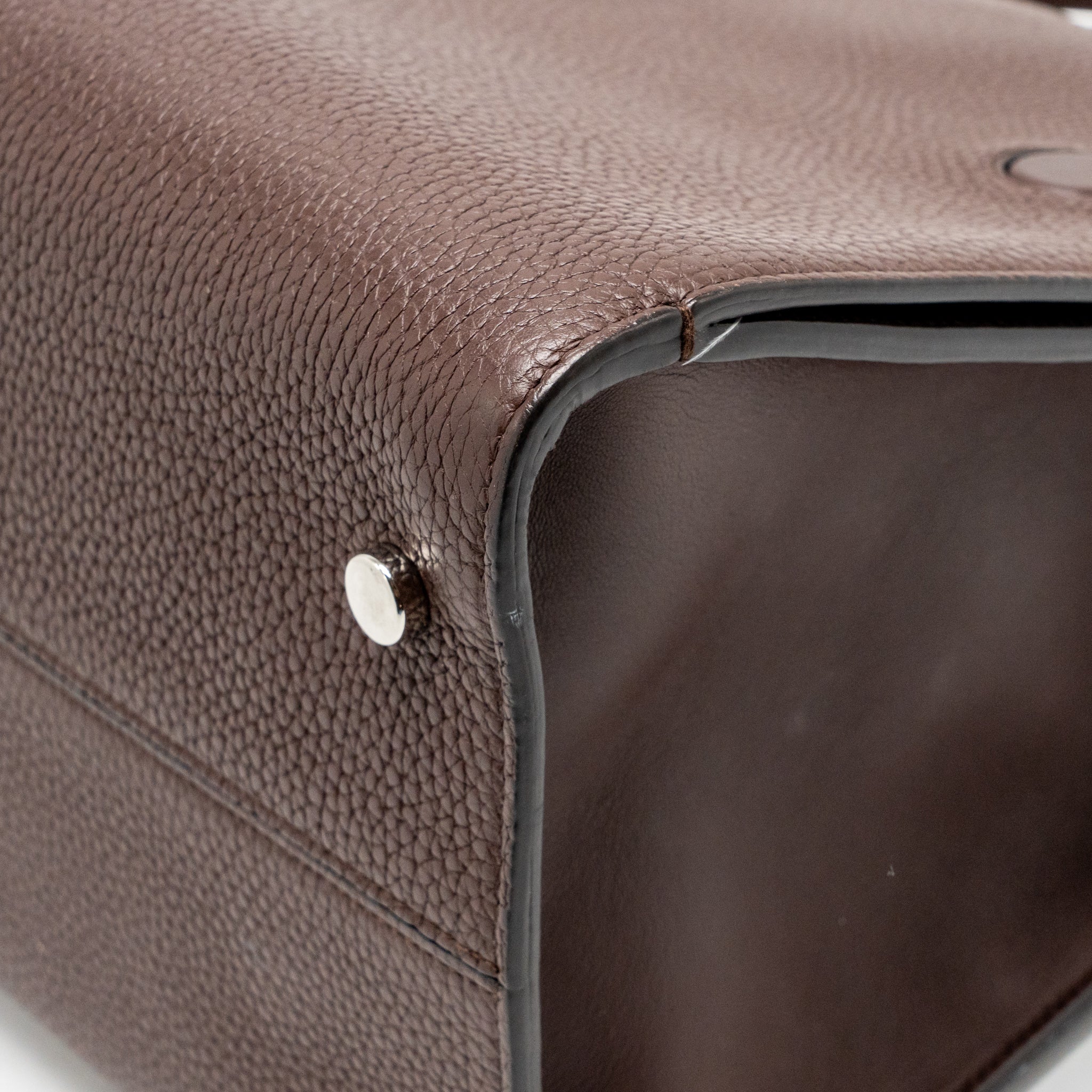 Dior Diorever Bag Pebbled Leather Dark Brown SHW - Image 10
