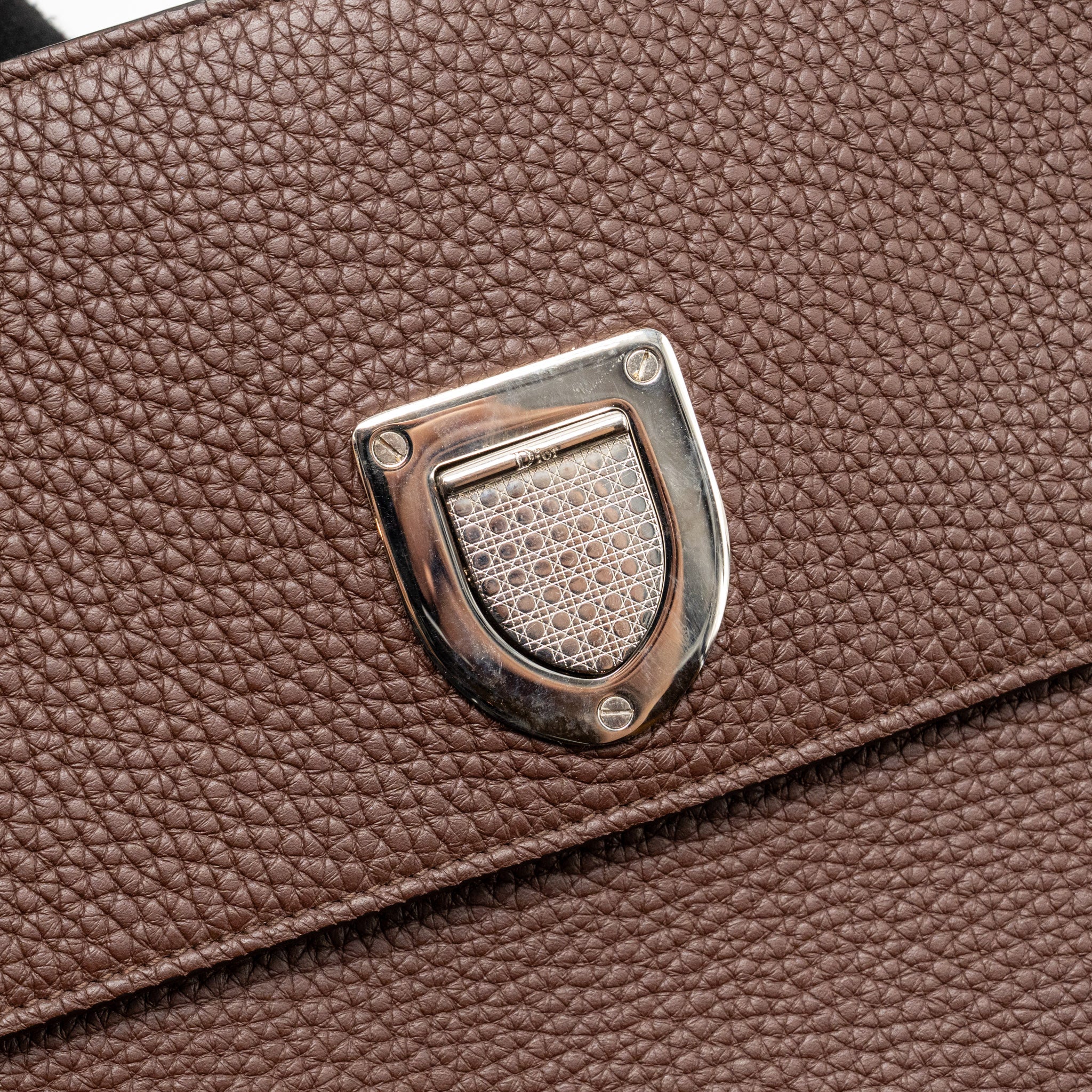 Dior Diorever Bag Pebbled Leather Dark Brown SHW - Image 12