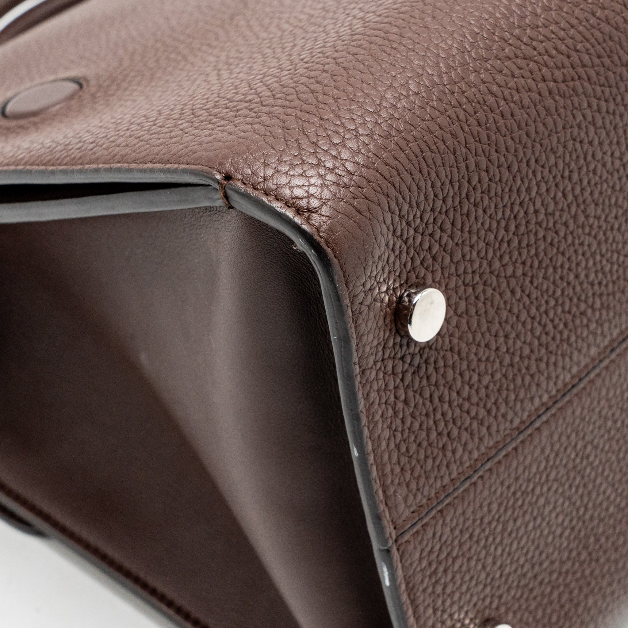Dior Diorever Bag Pebbled Leather Dark Brown SHW - Image 9