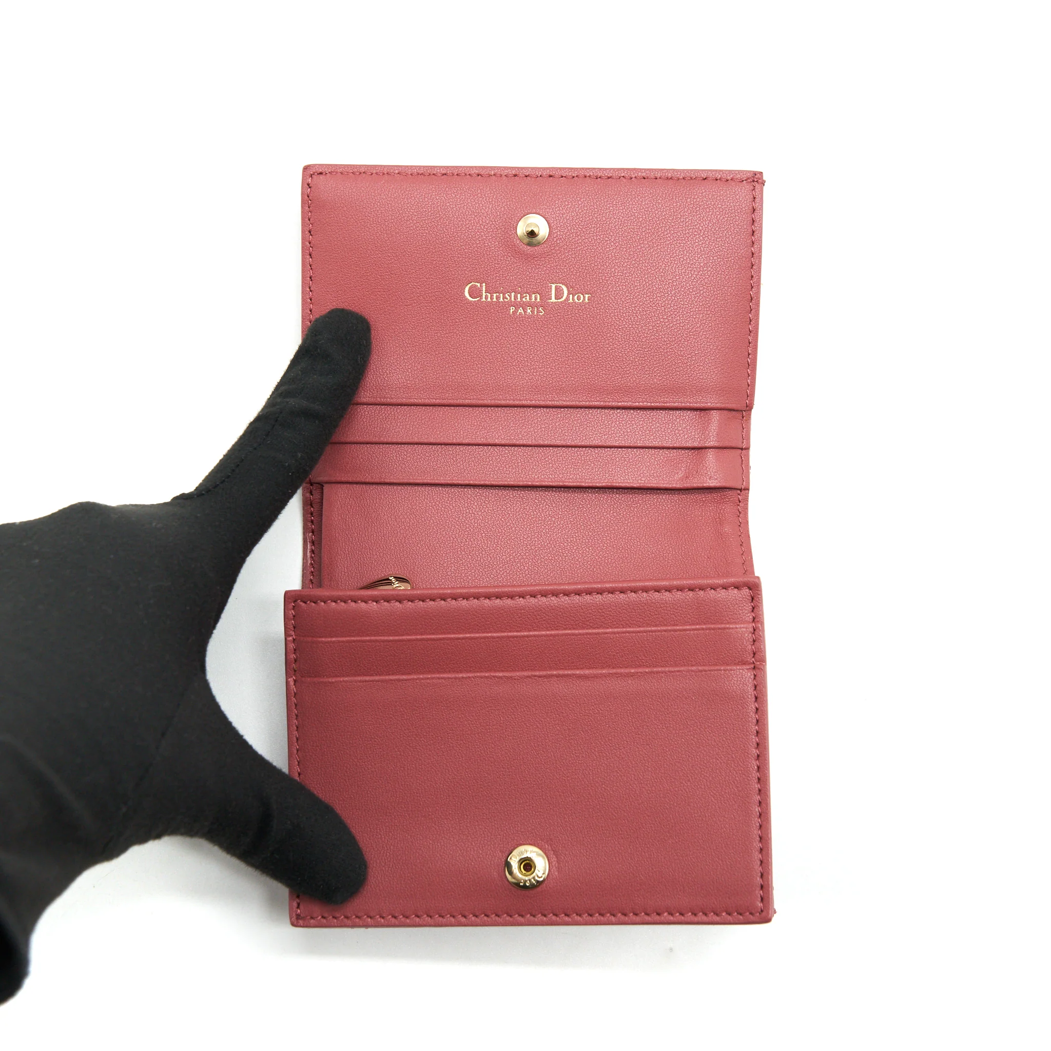 Dior Diorama Small Wallet Dark pink LGHW - Image 9