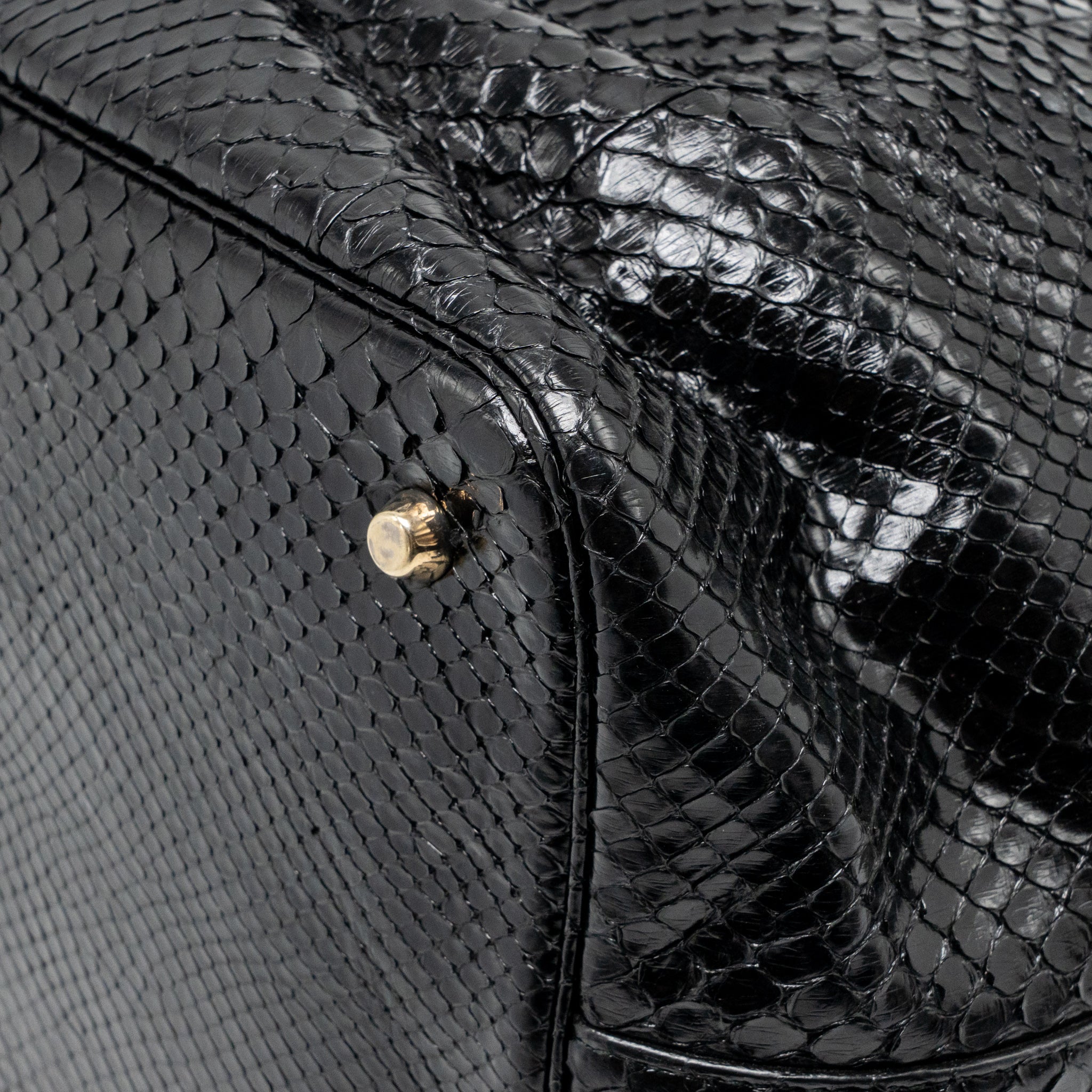 Dior Diorific tote bag Python leather black SHW - Image 10
