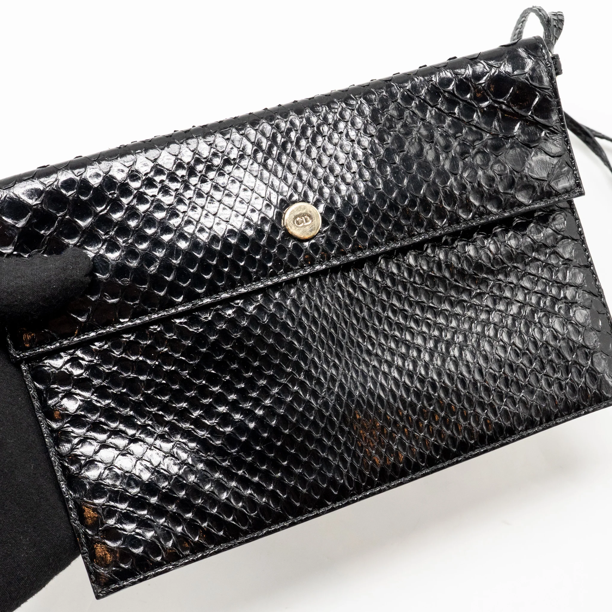Dior Diorific tote bag Python leather black SHW - Image 14