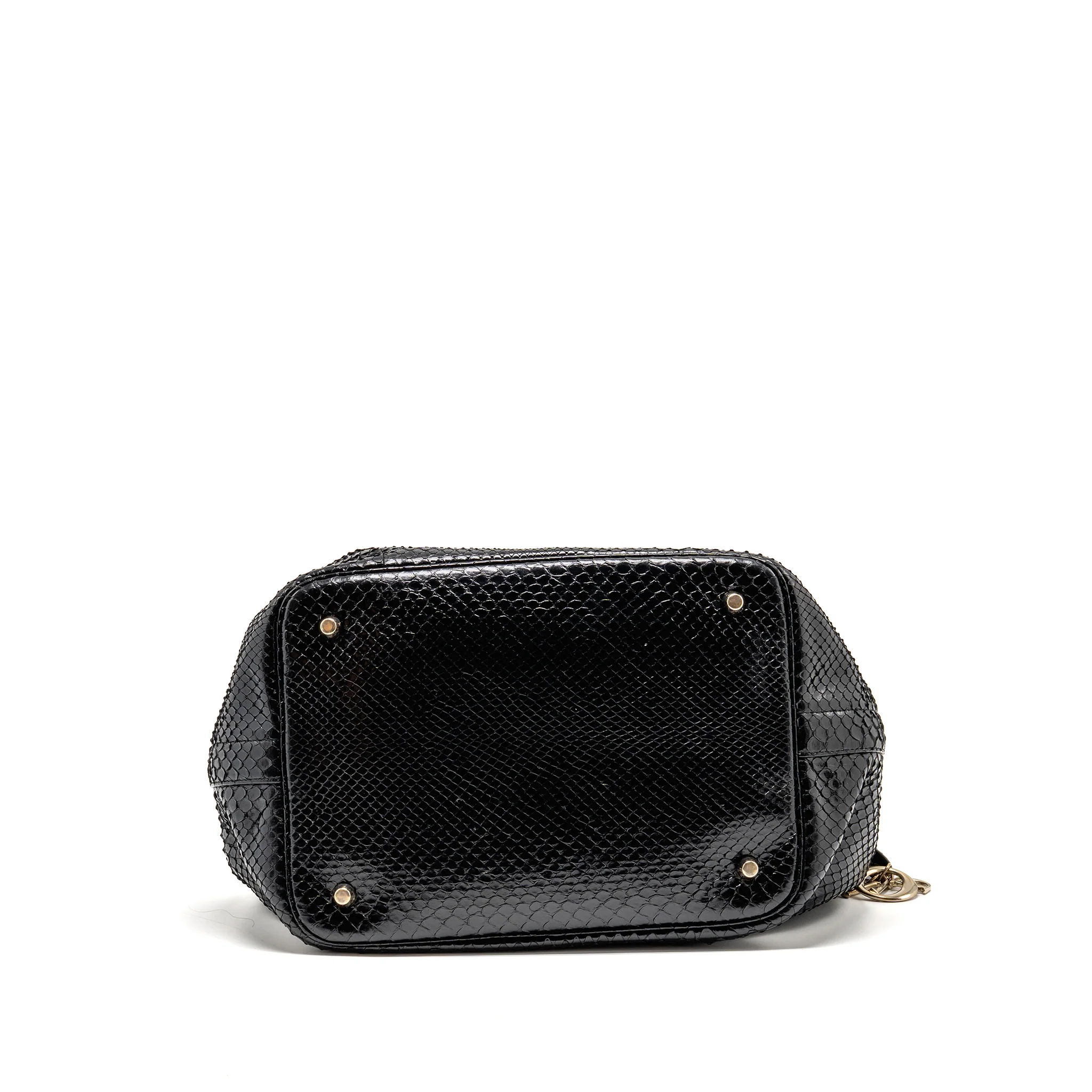Dior Diorific tote bag Python leather black SHW - Image 6