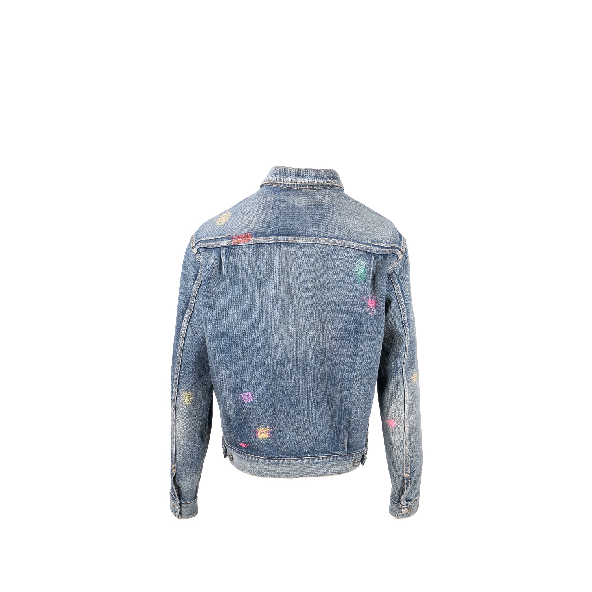 DIOR HOMME Size 50 Boro Denim Jacket Cotton Blue - Image 3