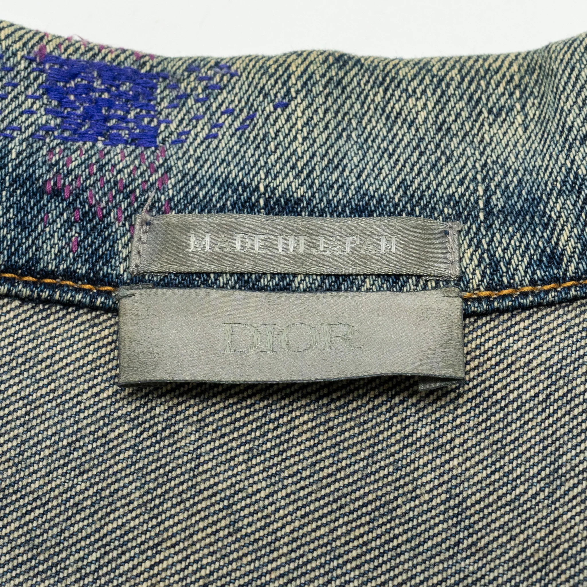 DIOR HOMME Size 50 Boro Denim Jacket Cotton Blue - Image 8