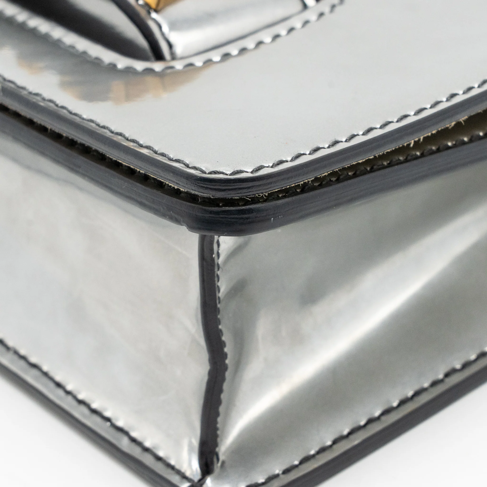 Dior J’adior medium flap bag patent leather silver GHW - Image 8