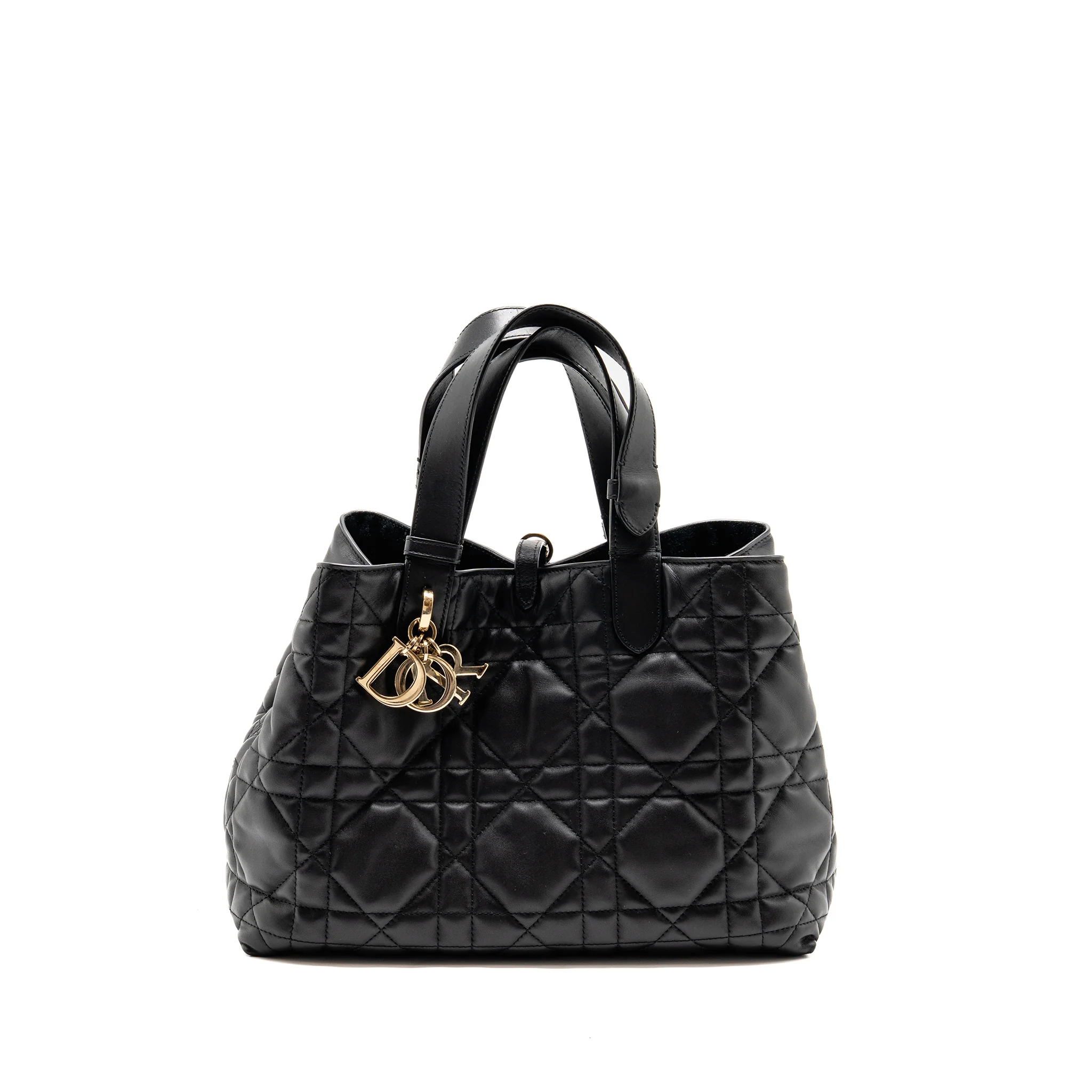 Dior Medium Dior Toujours Tote bag macrocannage calfskin black LGHW