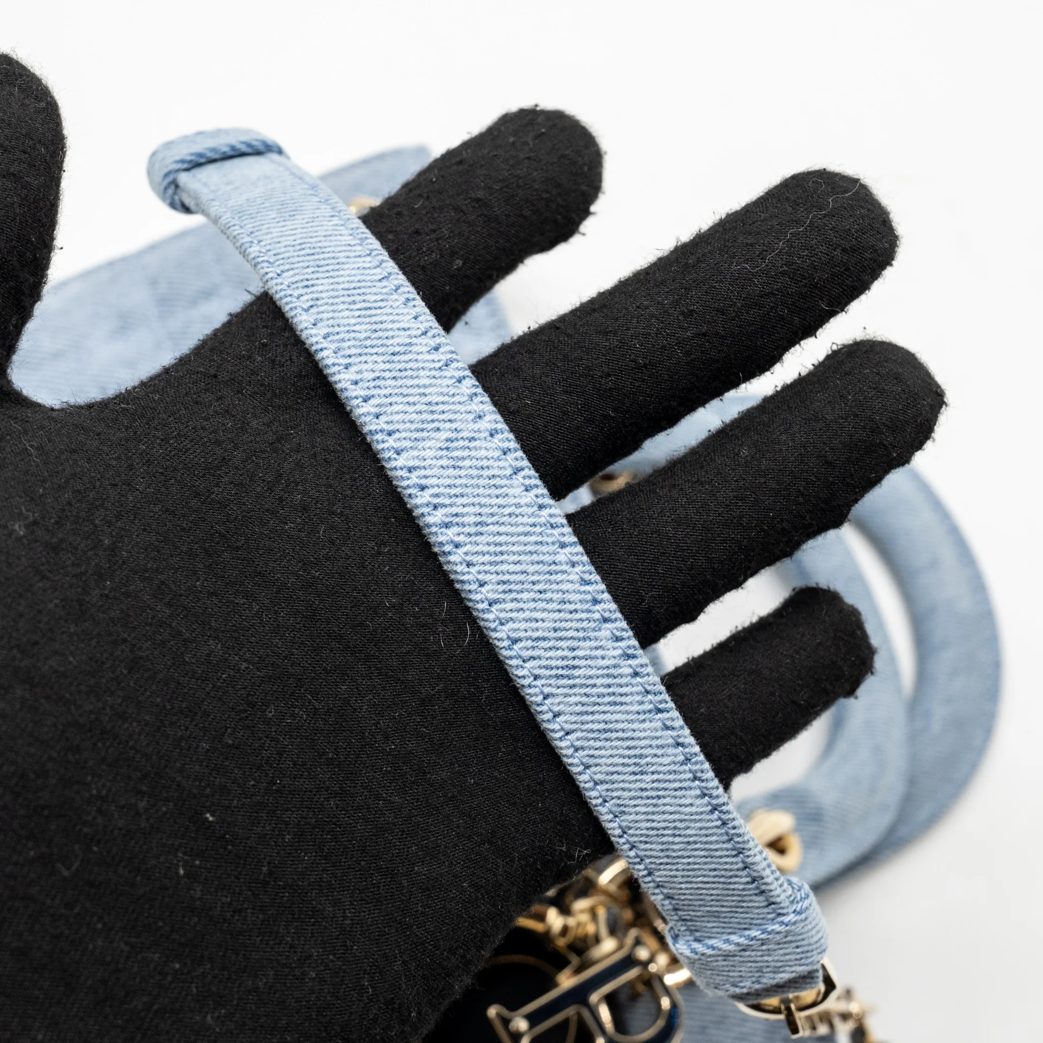 Dior Medium Lady D-Joy Bag Denim Blue LGHW - Image 16