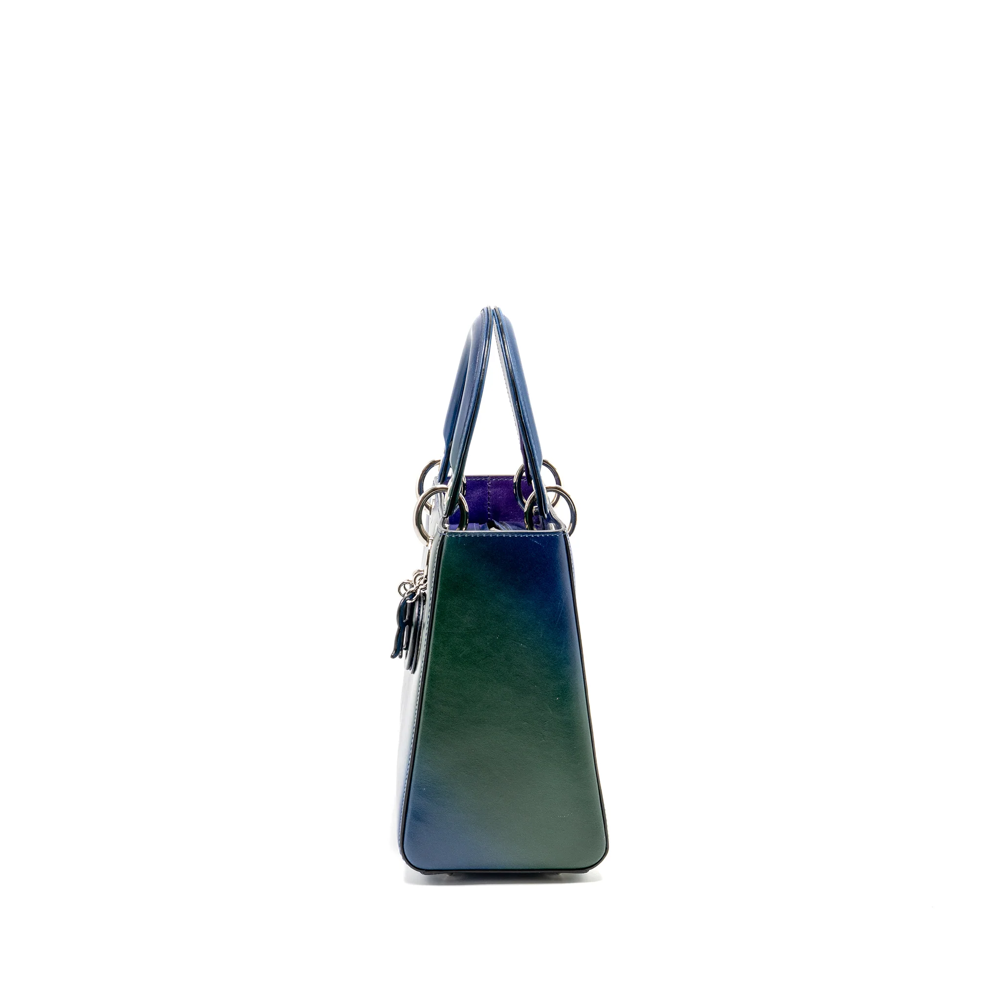 Dior Medium Lady Dior Box Calfskin Gradient Blue/Purple/Green SHW - Image 4