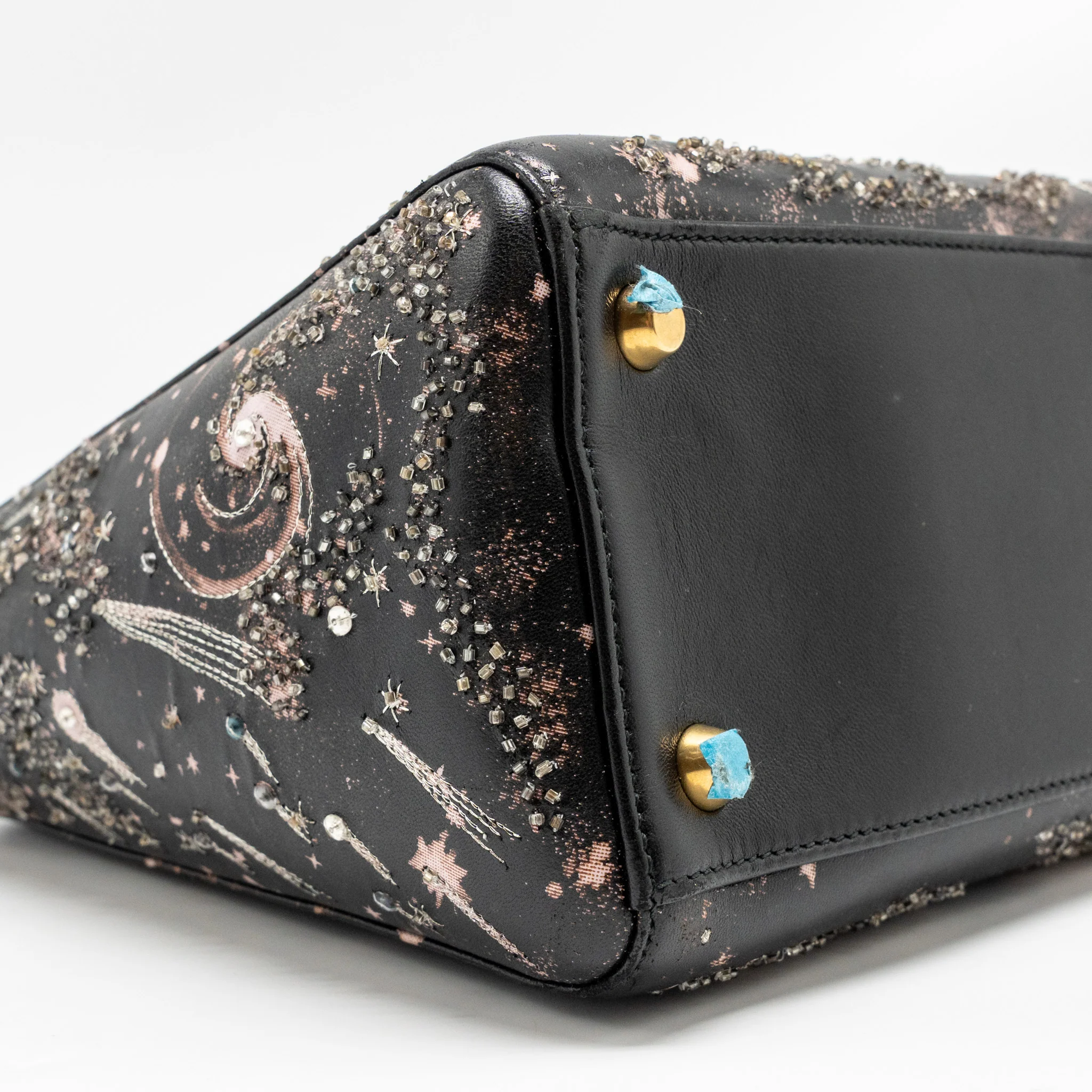 Dior Medium Lady Dior I Feel Blue Limited Edition Embellished Lambskin Multicolour GHW - Image 6