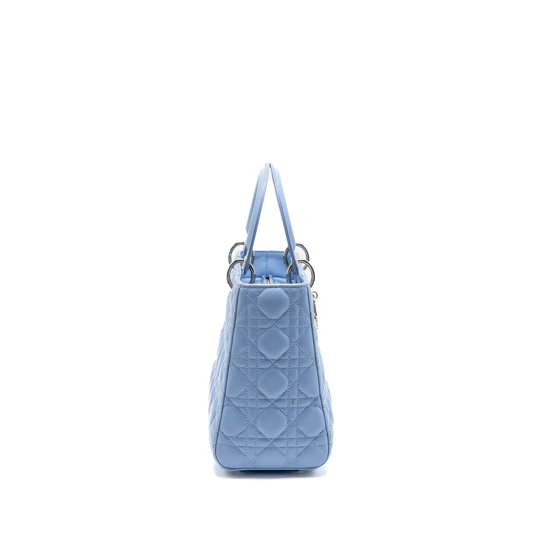 Dior Medium Lady Dior Lambskin Light Blue SHW - Image 4
