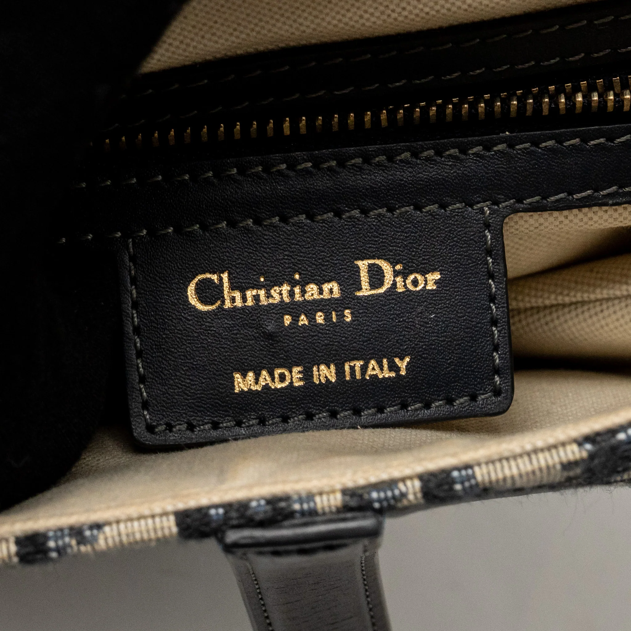 Dior Medium Saddle Bag Blue Oblique Canvas/Calfskin GHW - Image 13