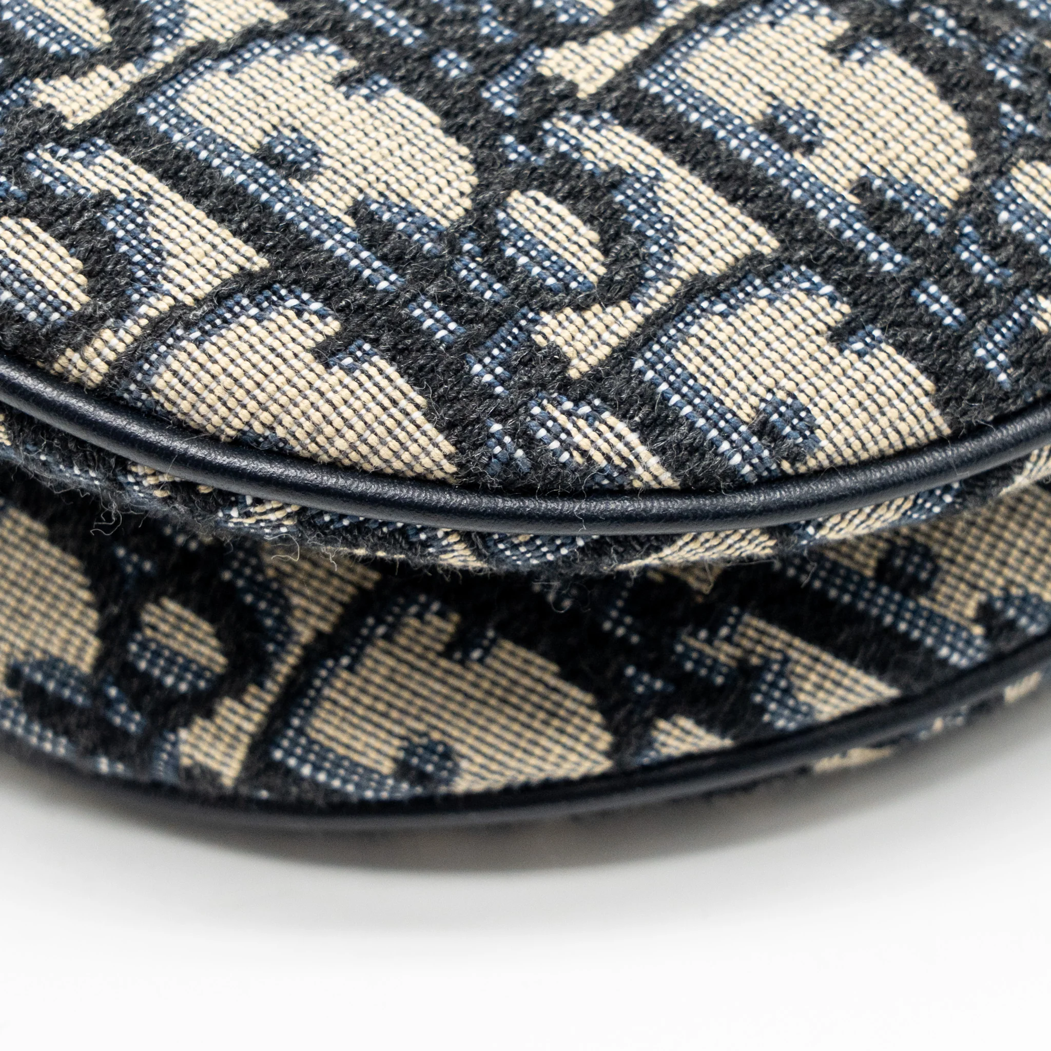 Dior Medium Saddle Bag Blue Oblique Canvas/Calfskin GHW - Image 8