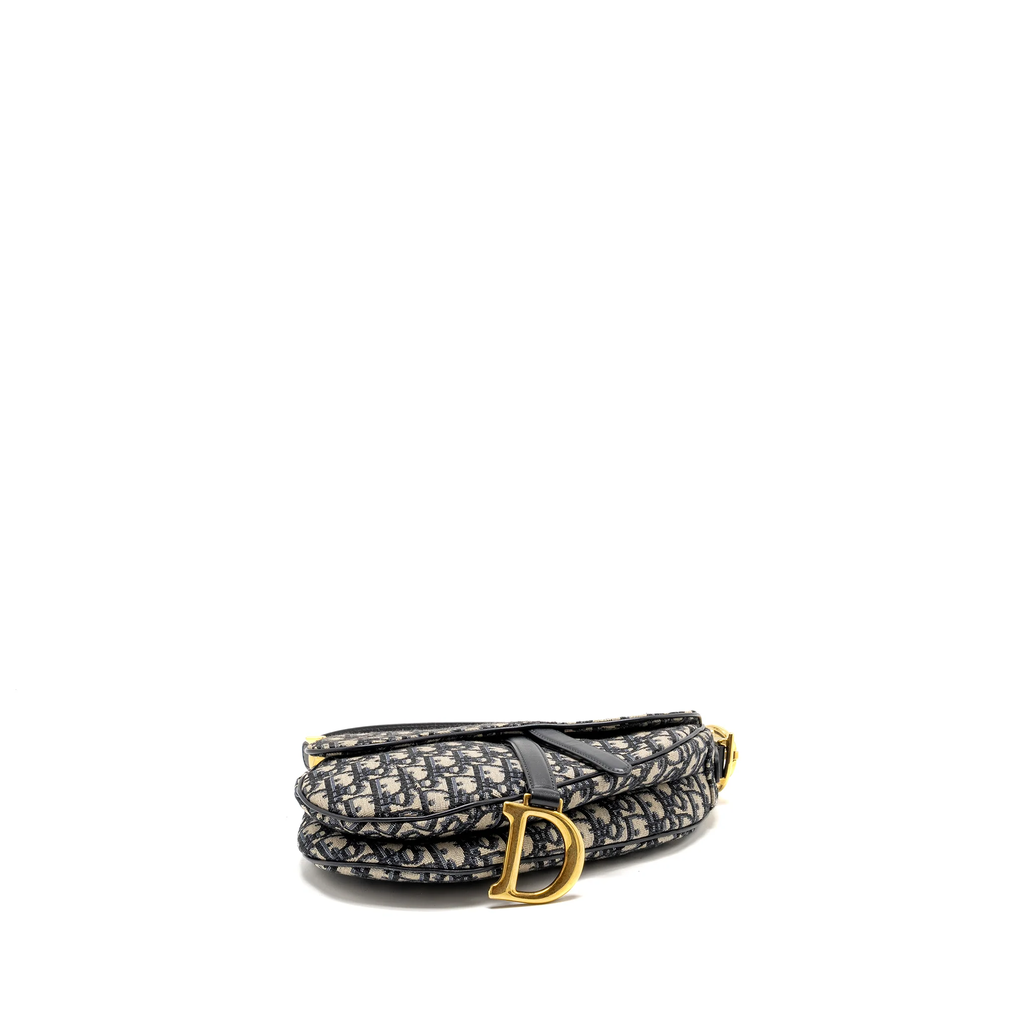 Dior Medium Saddle Bag Blue Oblique Canvas GHW - Image 5