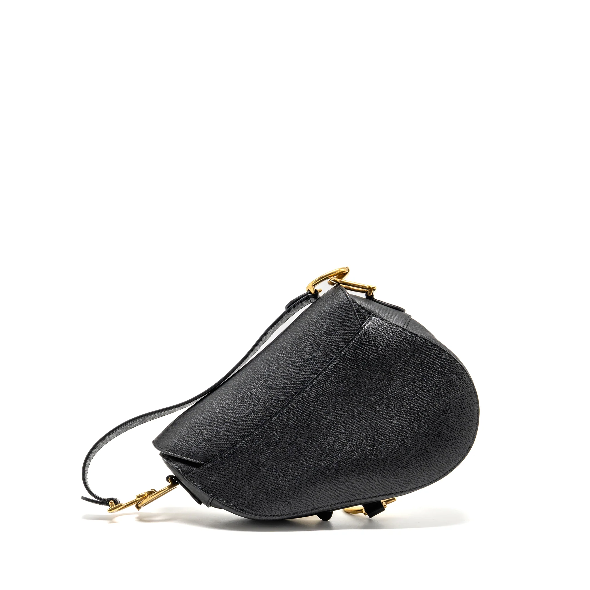 Dior Medium Saddle Bag Calfskin Black GHW - Image 2