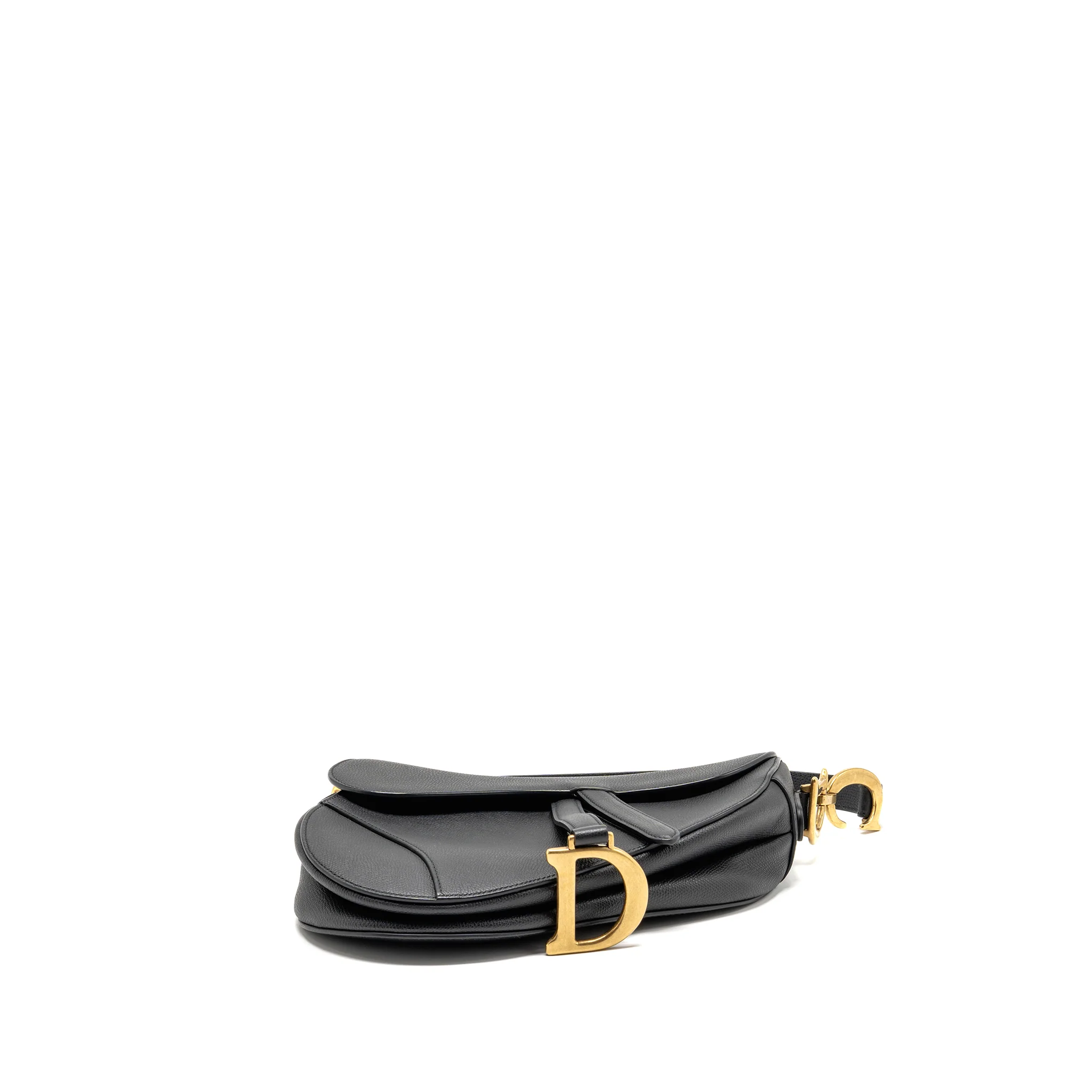 Dior Medium Saddle Bag Calfskin Black GHW - Image 5