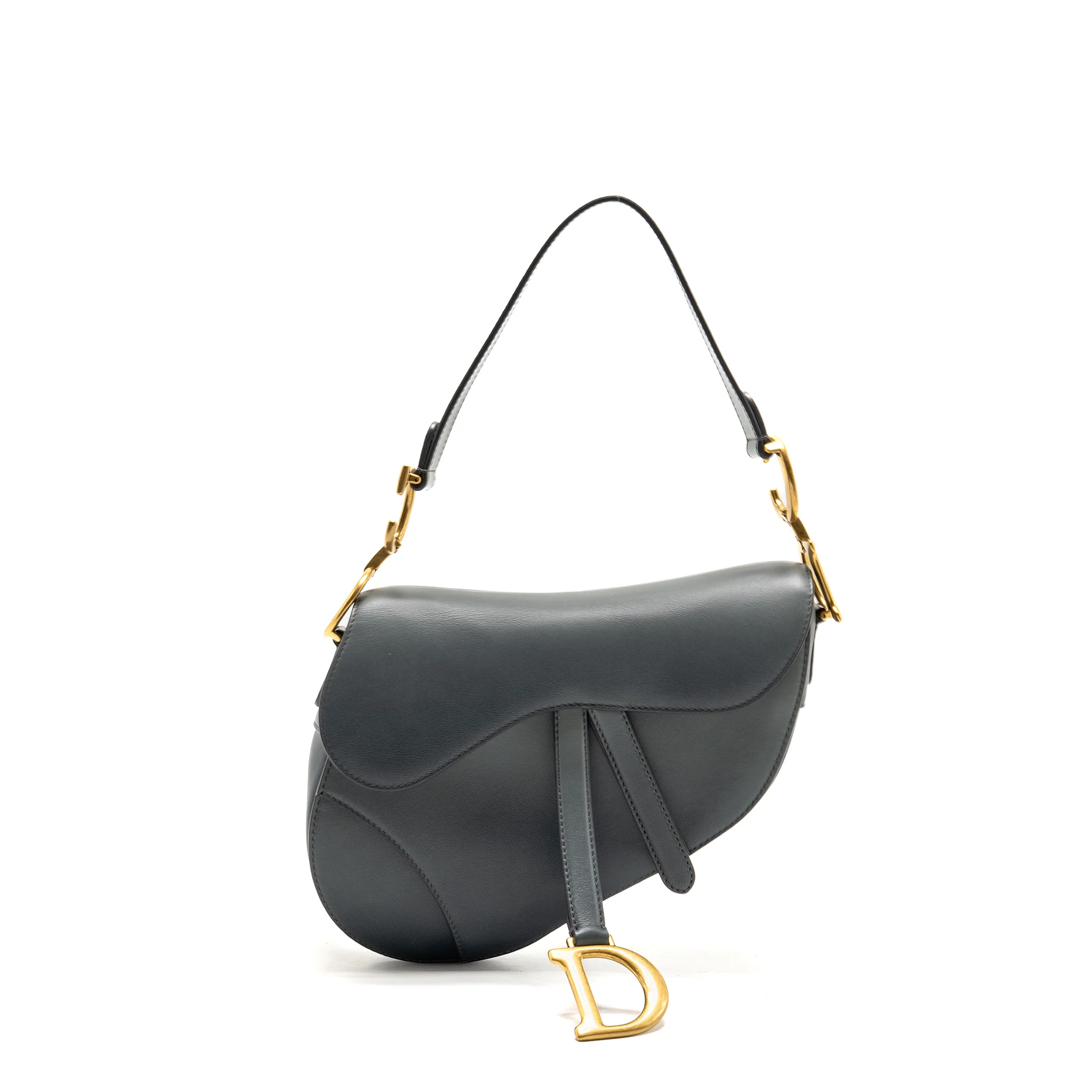 Dior medium saddle bag calfskin Mist Blue Gradient GHW