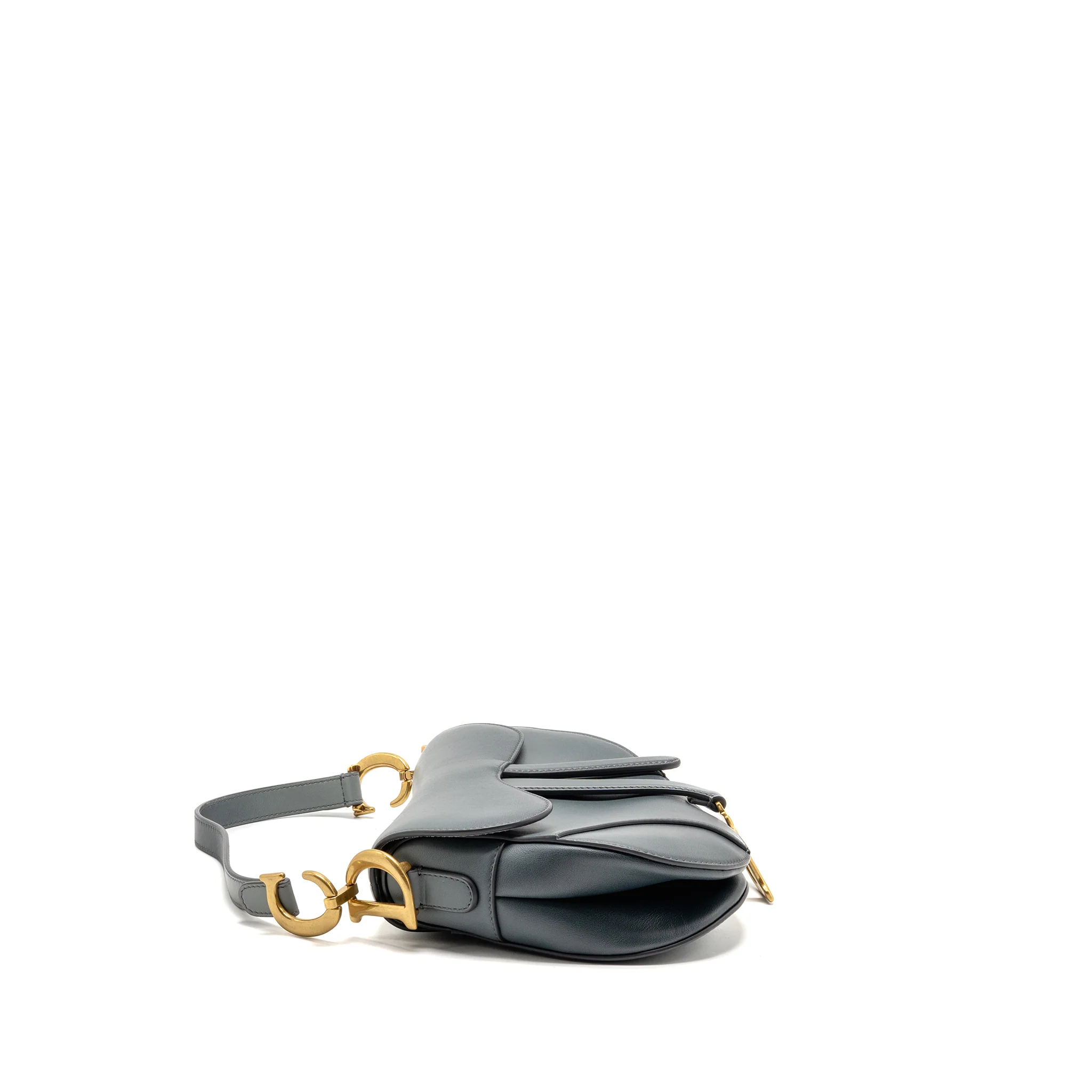 Dior medium saddle bag calfskin Mist Blue Gradient GHW - Image 3
