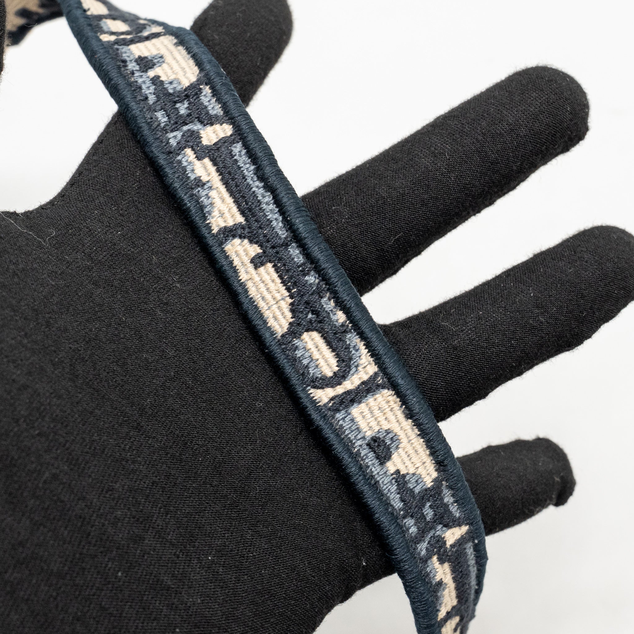 Dior Medium Saddle Bag Oblique Embroidery Canvas Blue GHW - Image 9