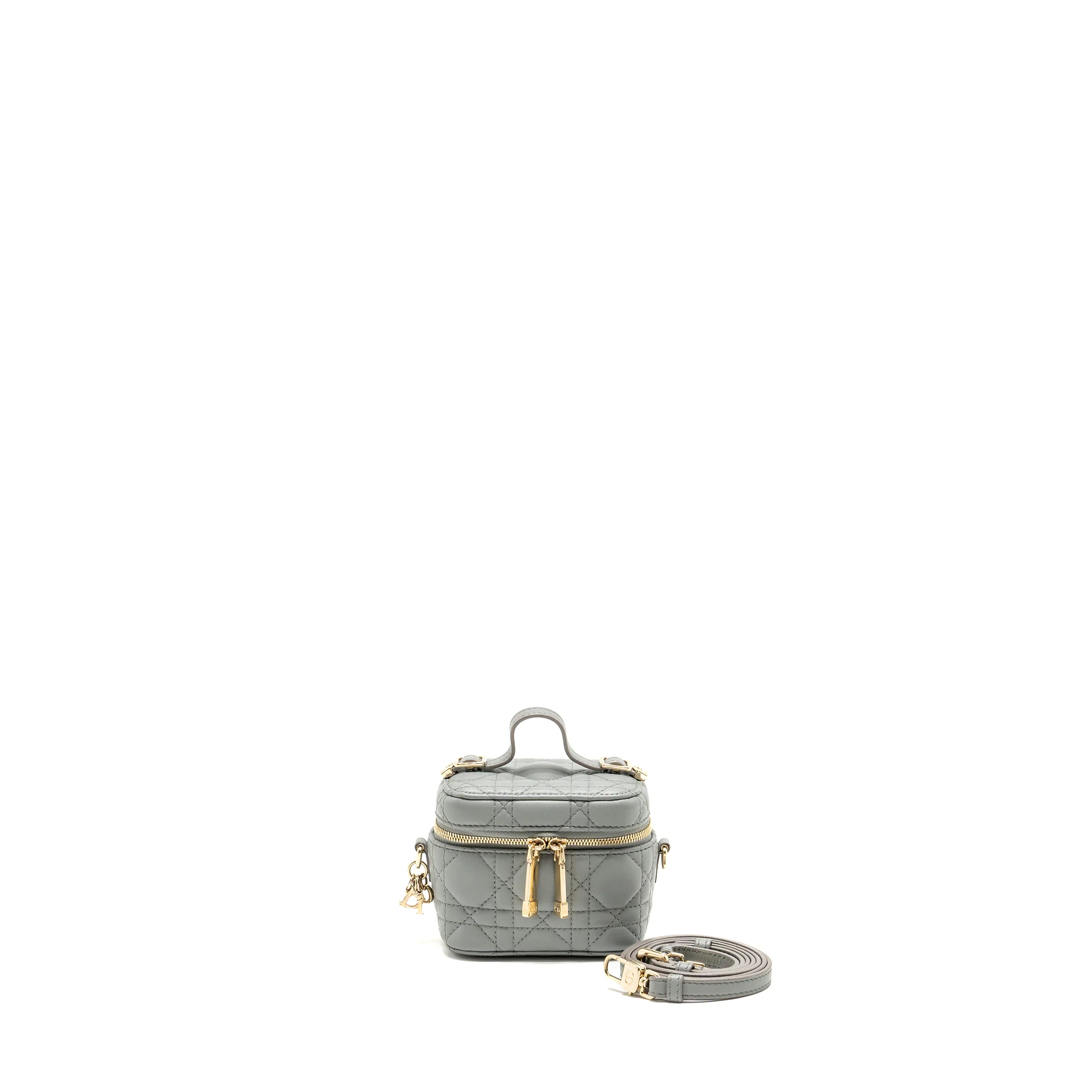 Dior micro lady dior vanity case Lambskin blue LGHW