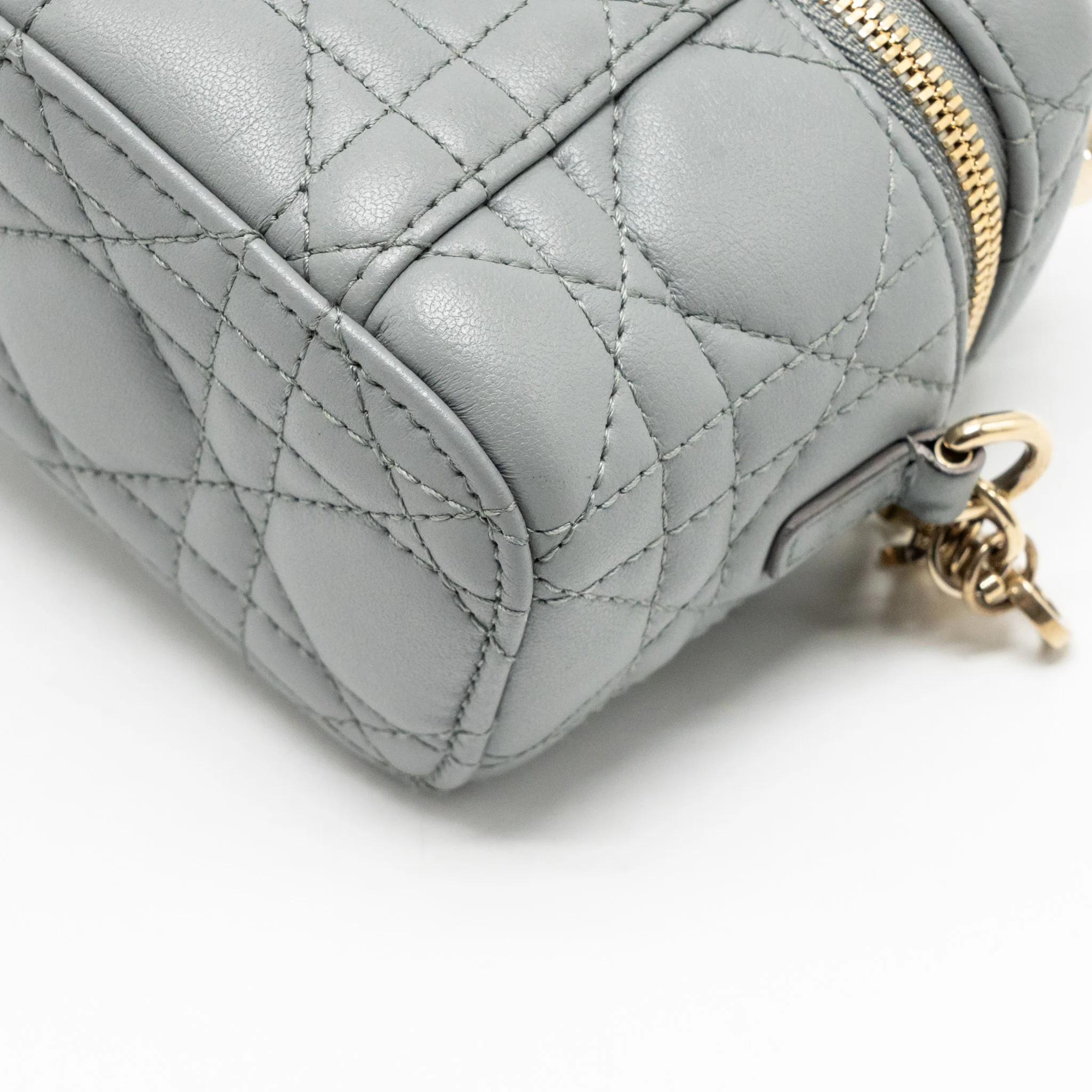 Dior micro lady dior vanity case Lambskin blue LGHW - Image 8