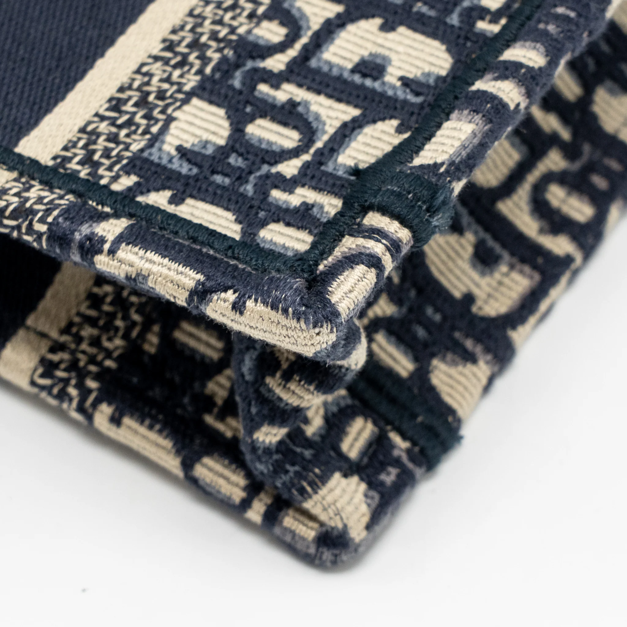 Dior Mini Book Tote Oblique Embroidery Blue - Image 10