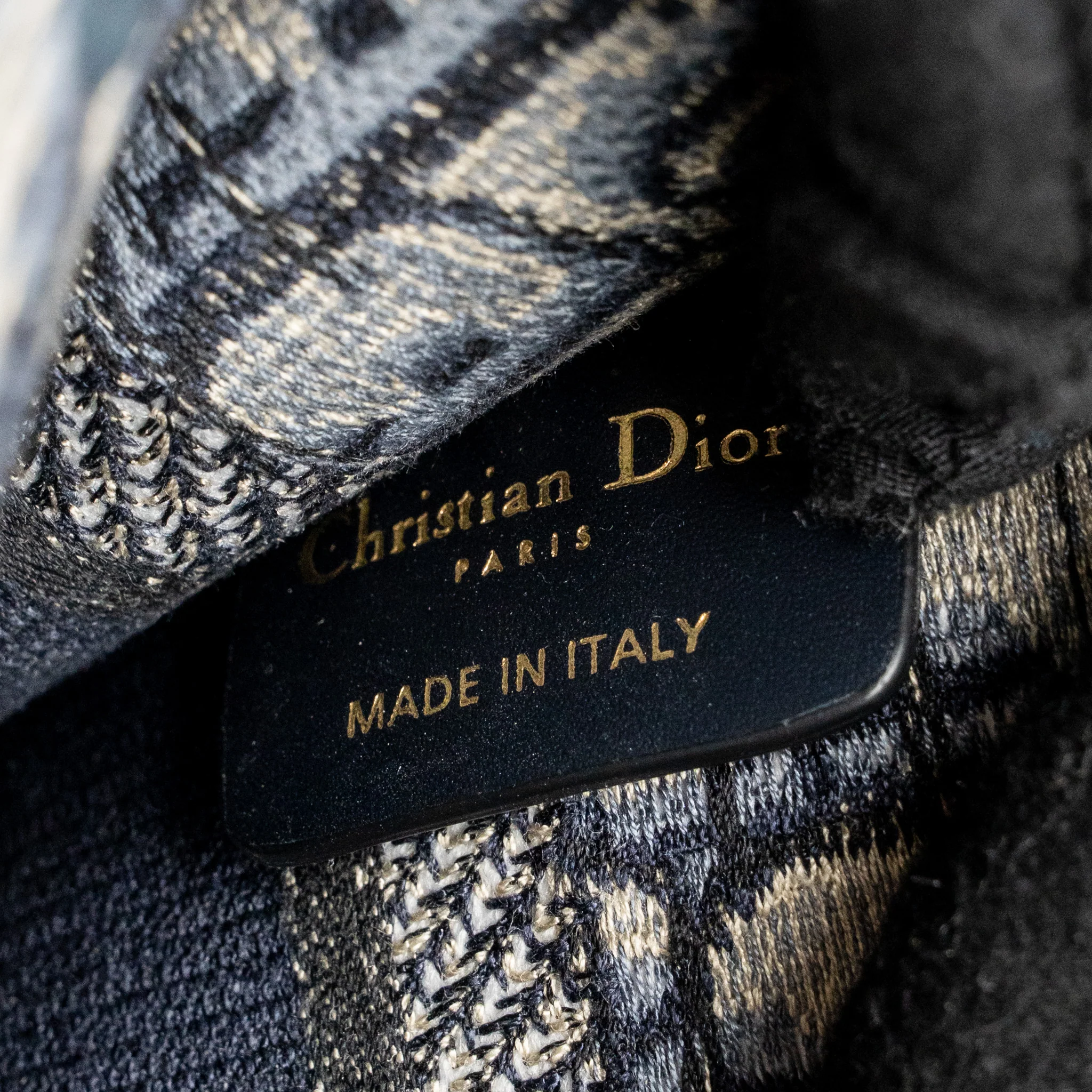 Dior Mini Book Tote Oblique Embroidery Blue - Image 14