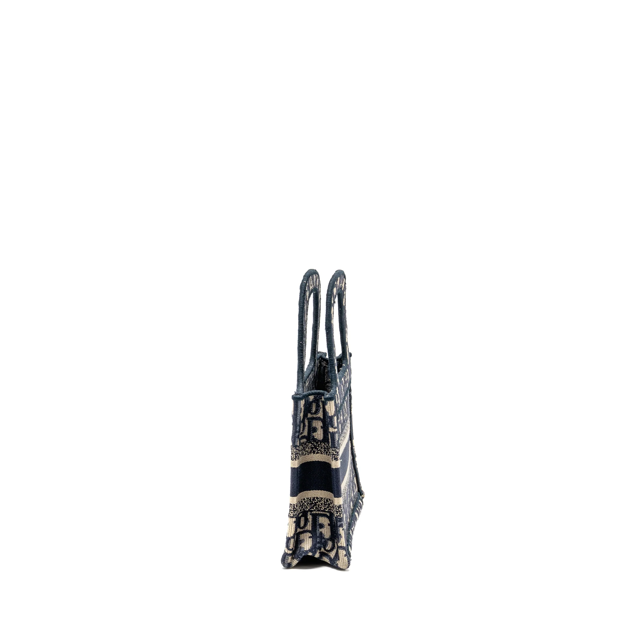 Dior Mini Book Tote Oblique Embroidery Blue - Image 4