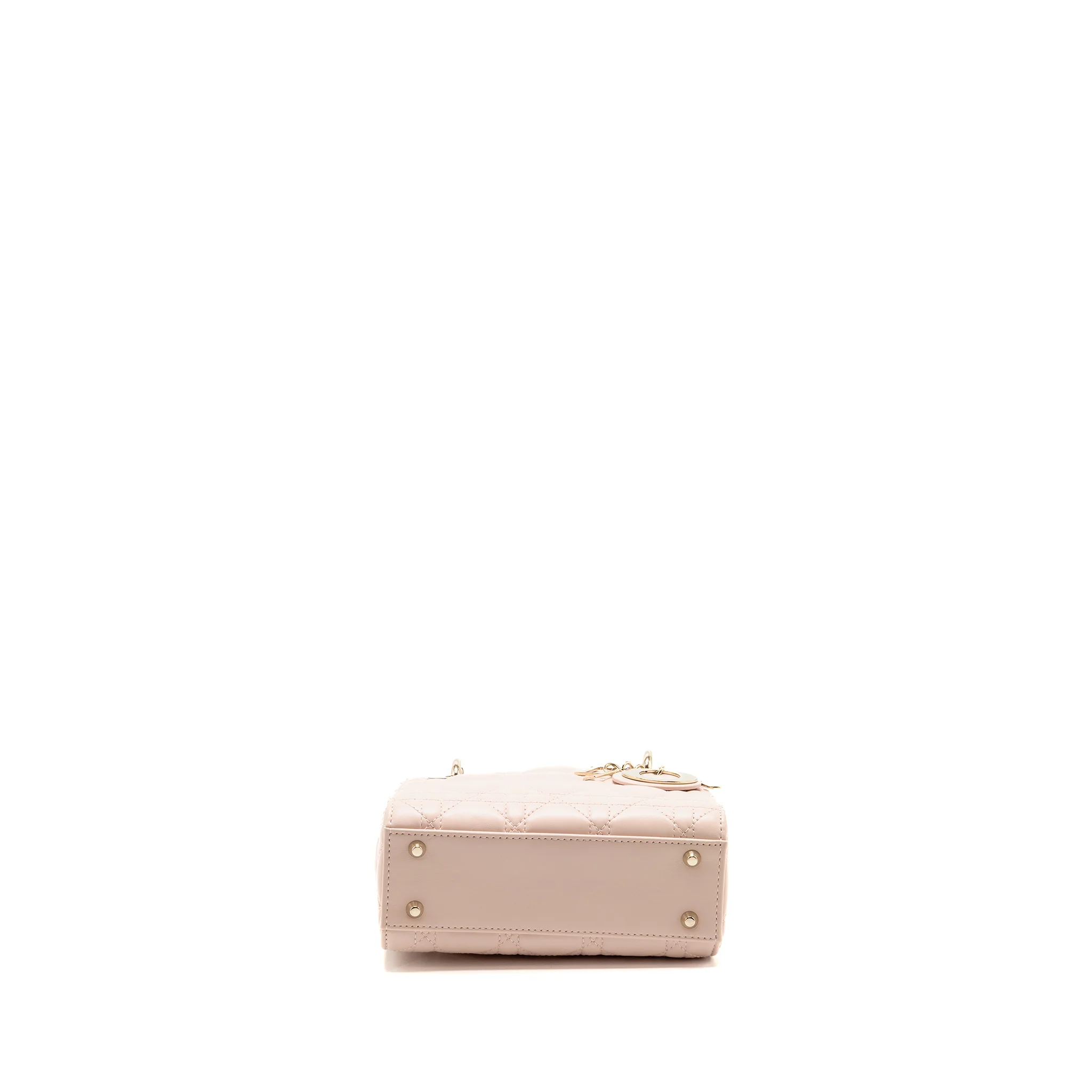 Dior Mini Lady Dior Cannage Lambskin Powder Pink LGHW - Image 6