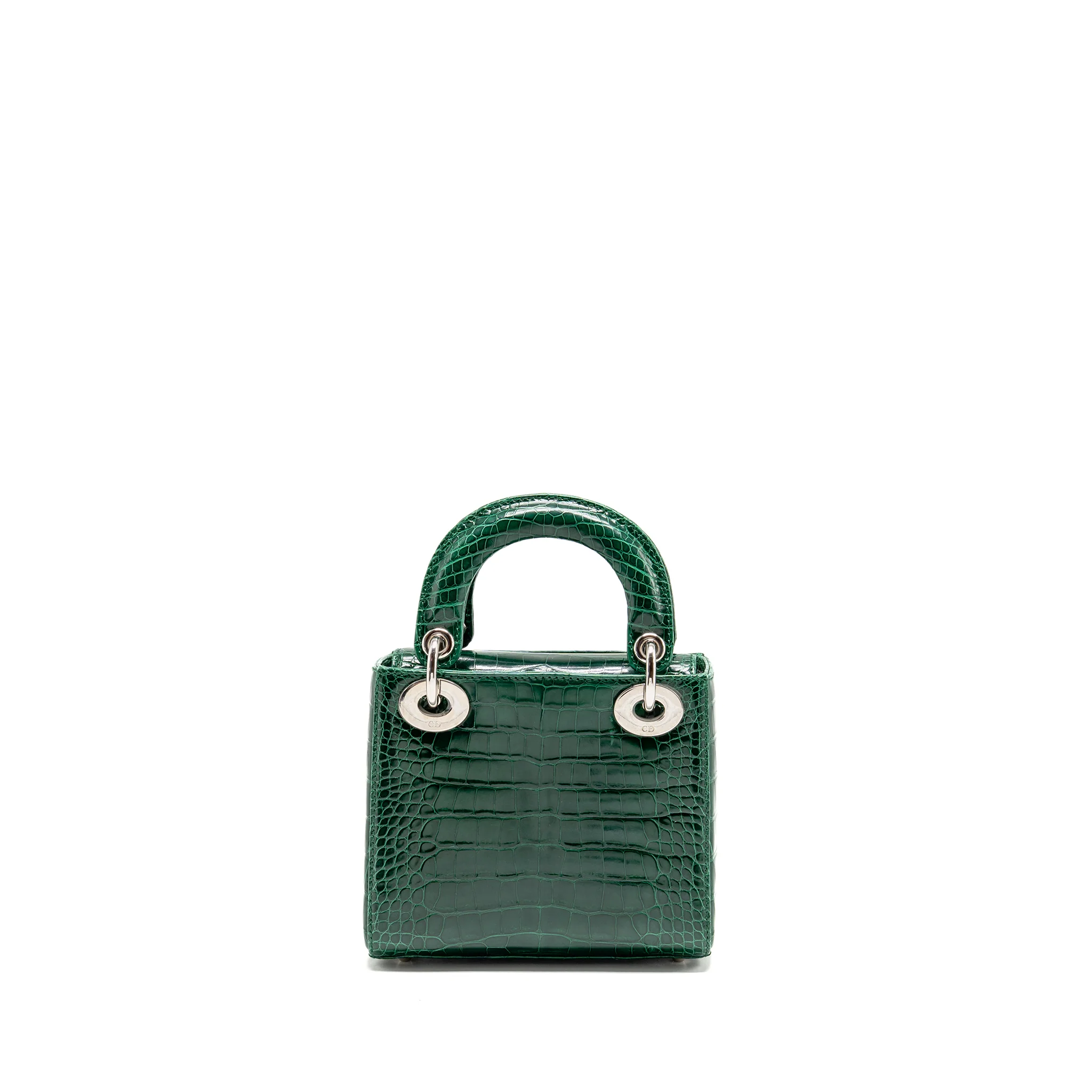 Dior Mini Lady Dior Crocodile Green SHW - Image 2