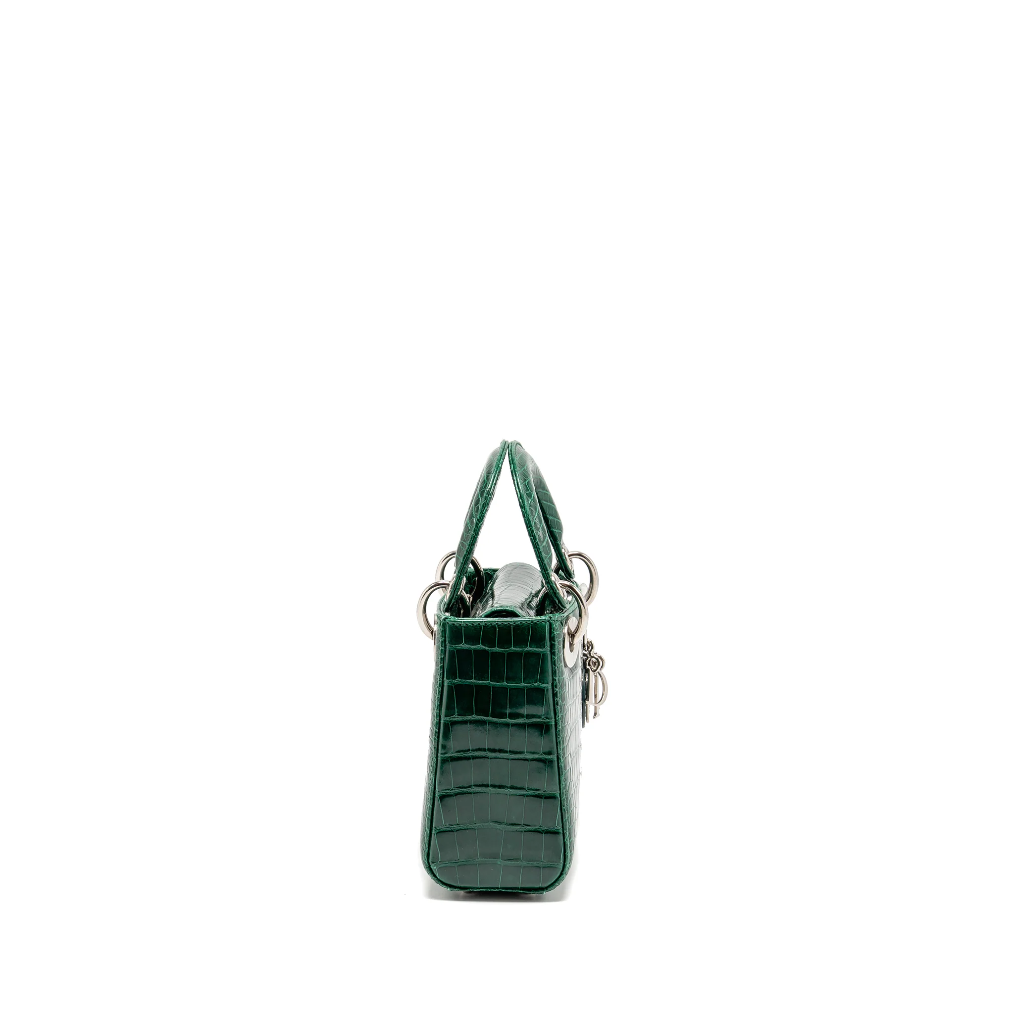 Dior Mini Lady Dior Crocodile Green SHW - Image 3