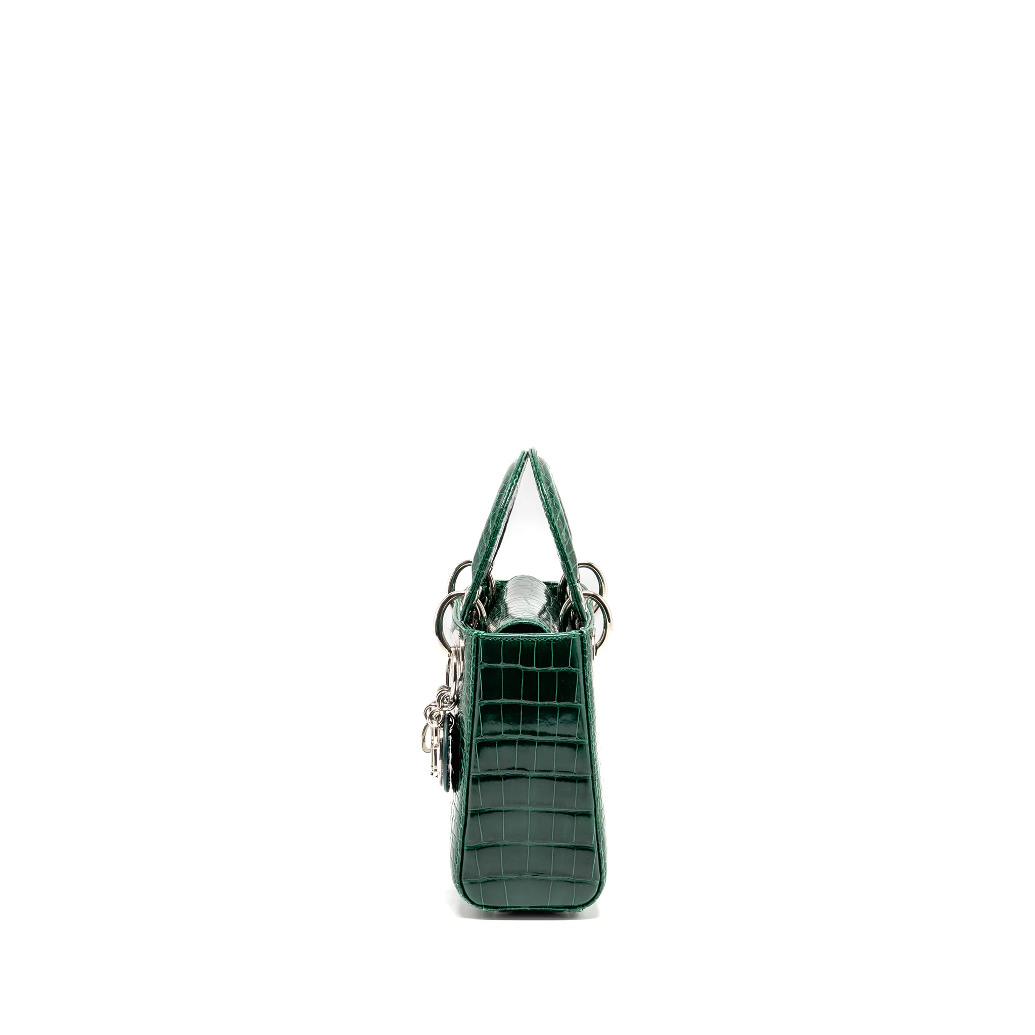 Dior Mini Lady Dior Crocodile Green SHW - Image 4