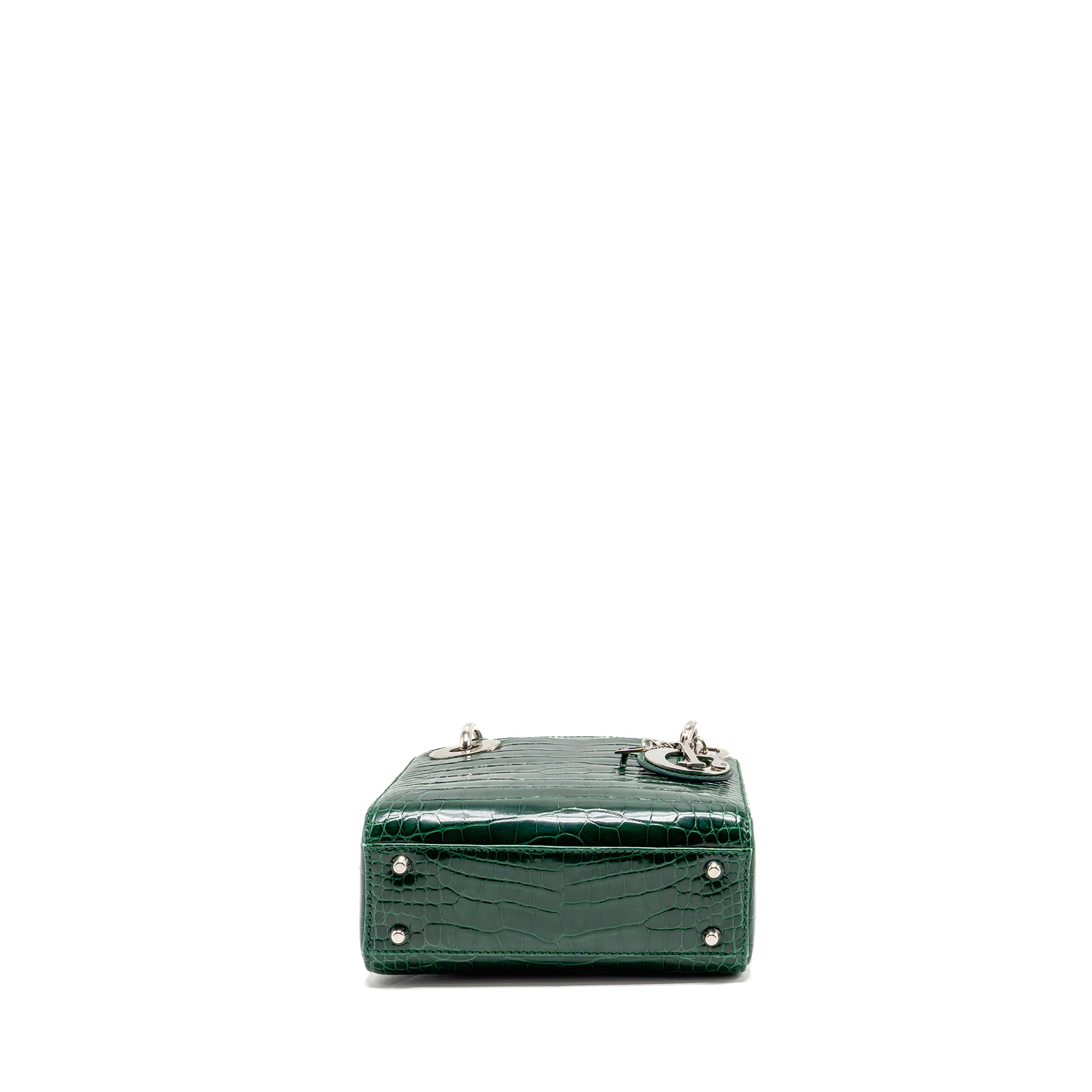 Dior Mini Lady Dior Crocodile Green SHW - Image 5